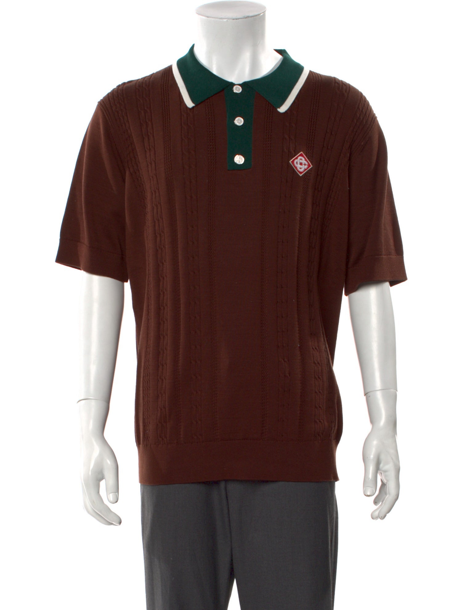 Casablanca 2025 Mini Cable Polo Sweater