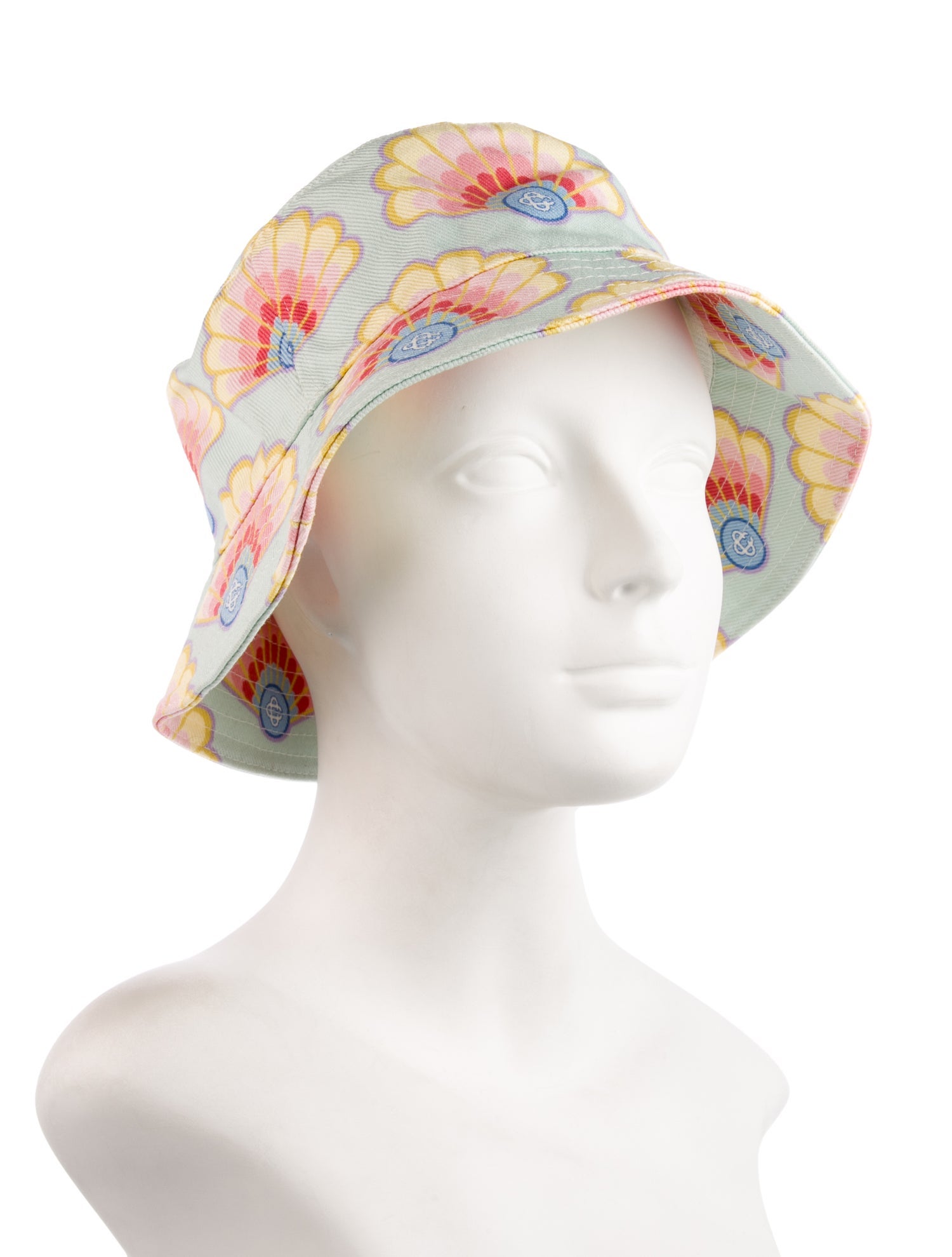 Casablanca Printed Denim Bucket Hat 'Rainbow Shell'