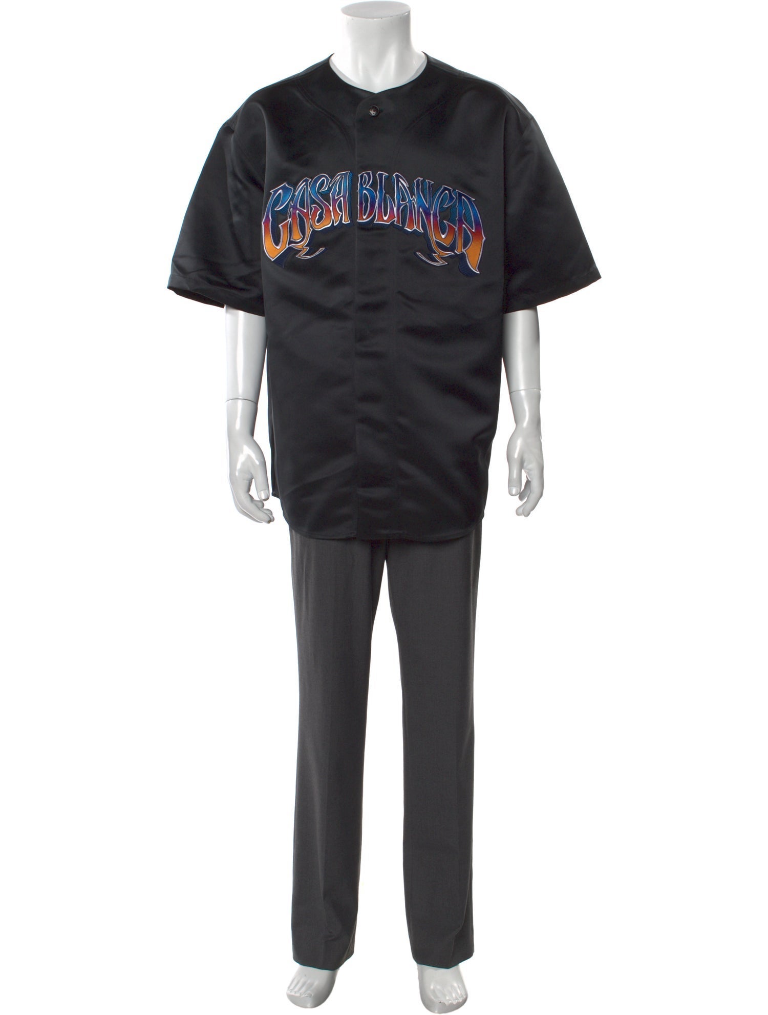 Casablanca Graphic Print Crew Neck Jersey