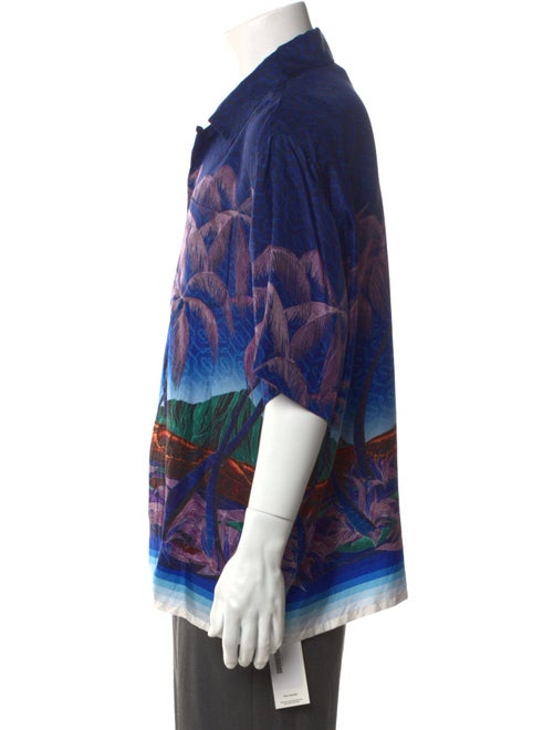 Casablanca Silk Graphic Print Shirt