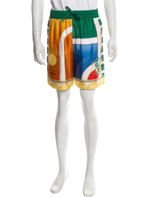 Casablanca Silk Athletic Shorts