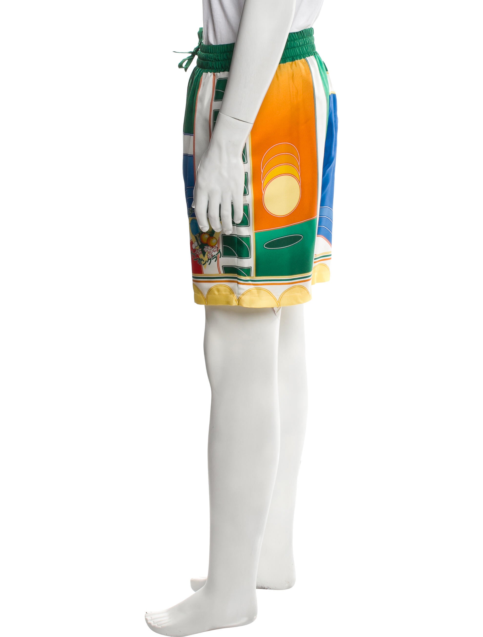 Casablanca Silk Athletic Shorts