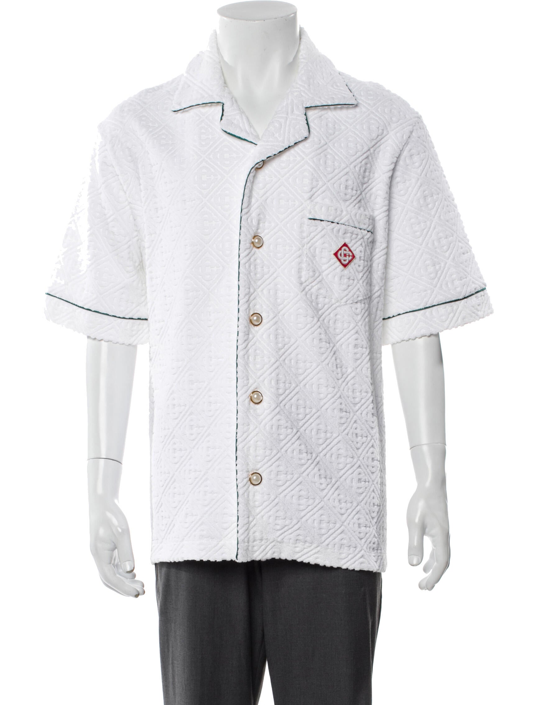 Casablanca 2025 Towelling Monogram Dress Shirt