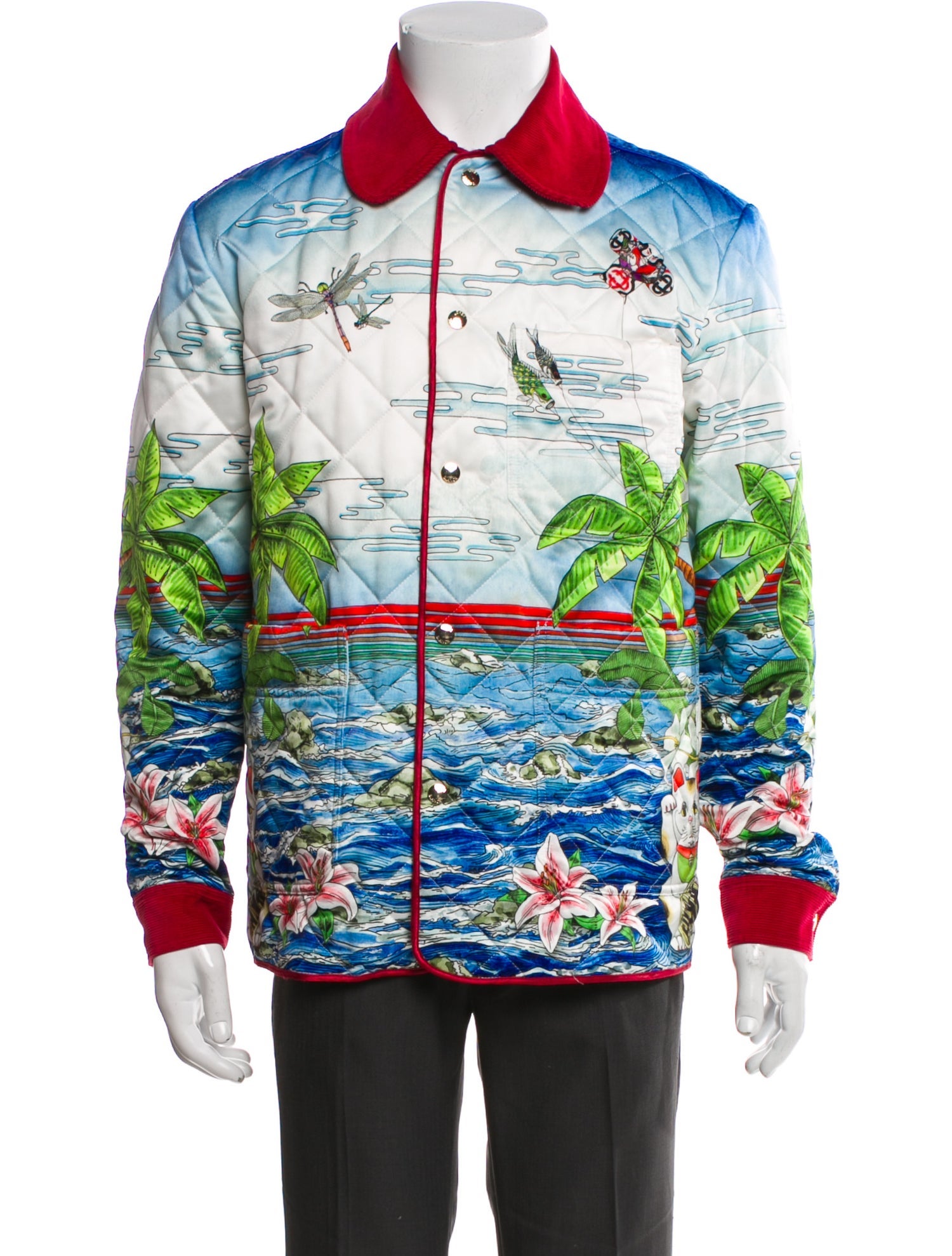 Casablanca 2022 Graphic Print Denim Jacket
