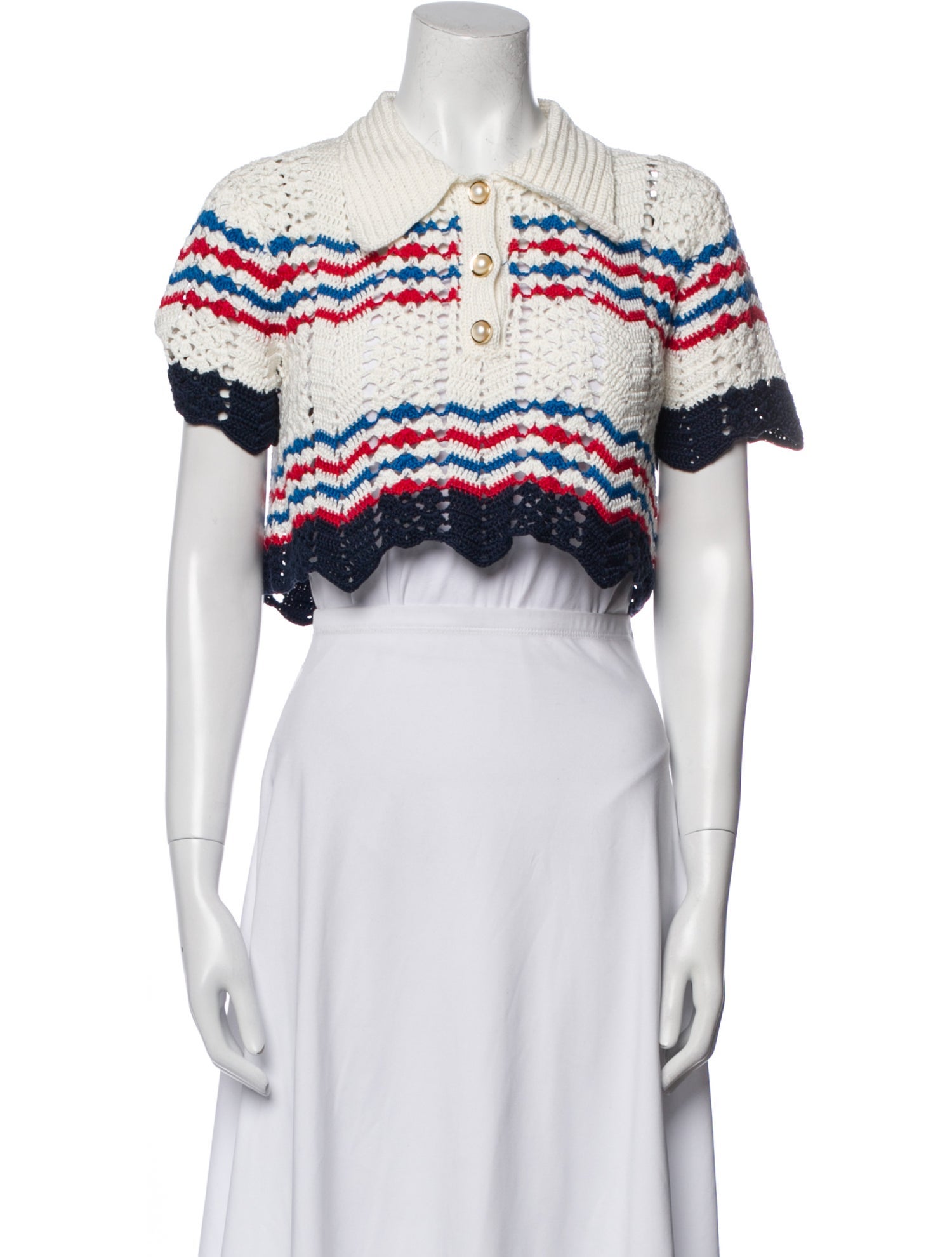 Casablanca 2022 Striped Crop Top w/ Tags