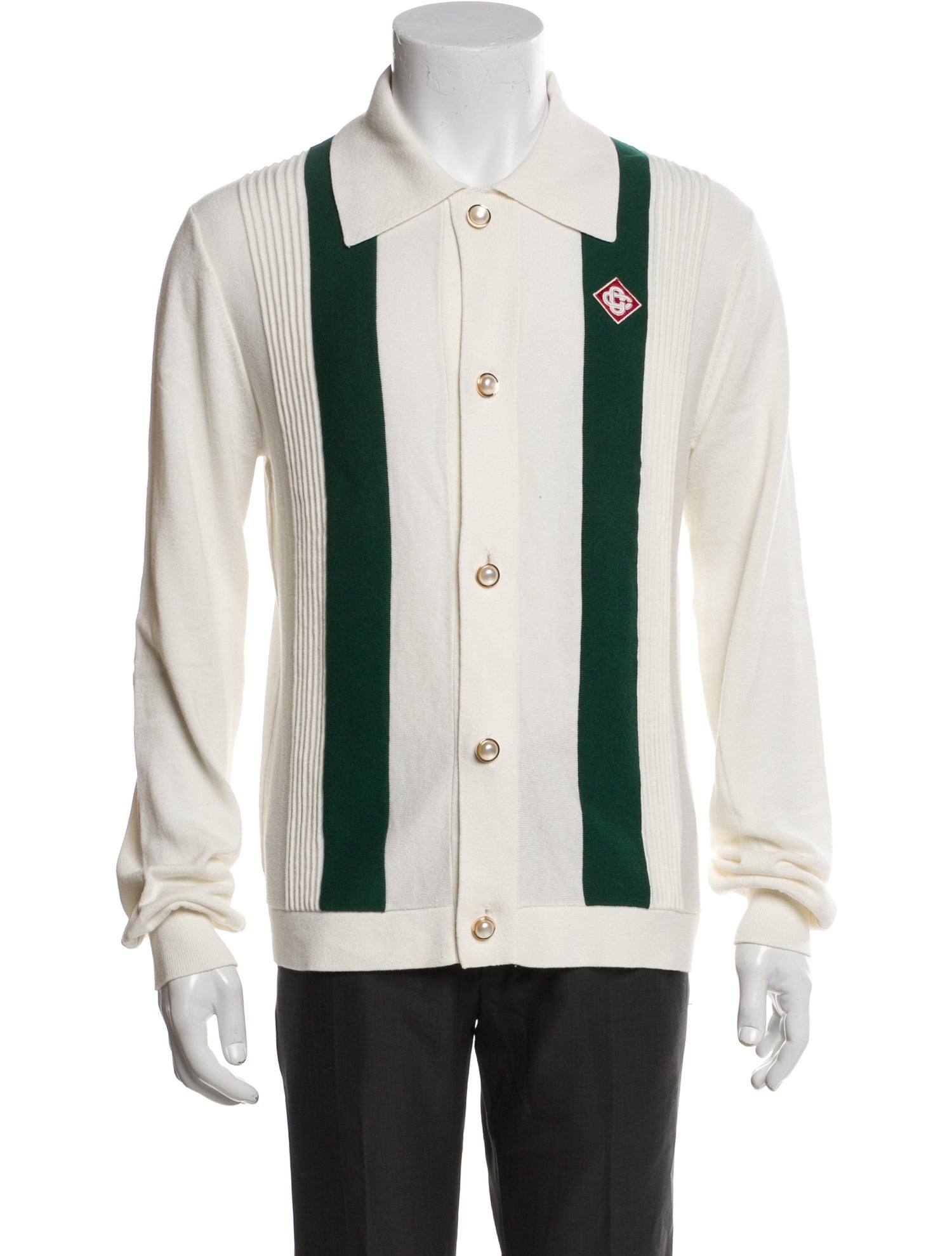 Casablanca Graphic Print Open Front Cardigan