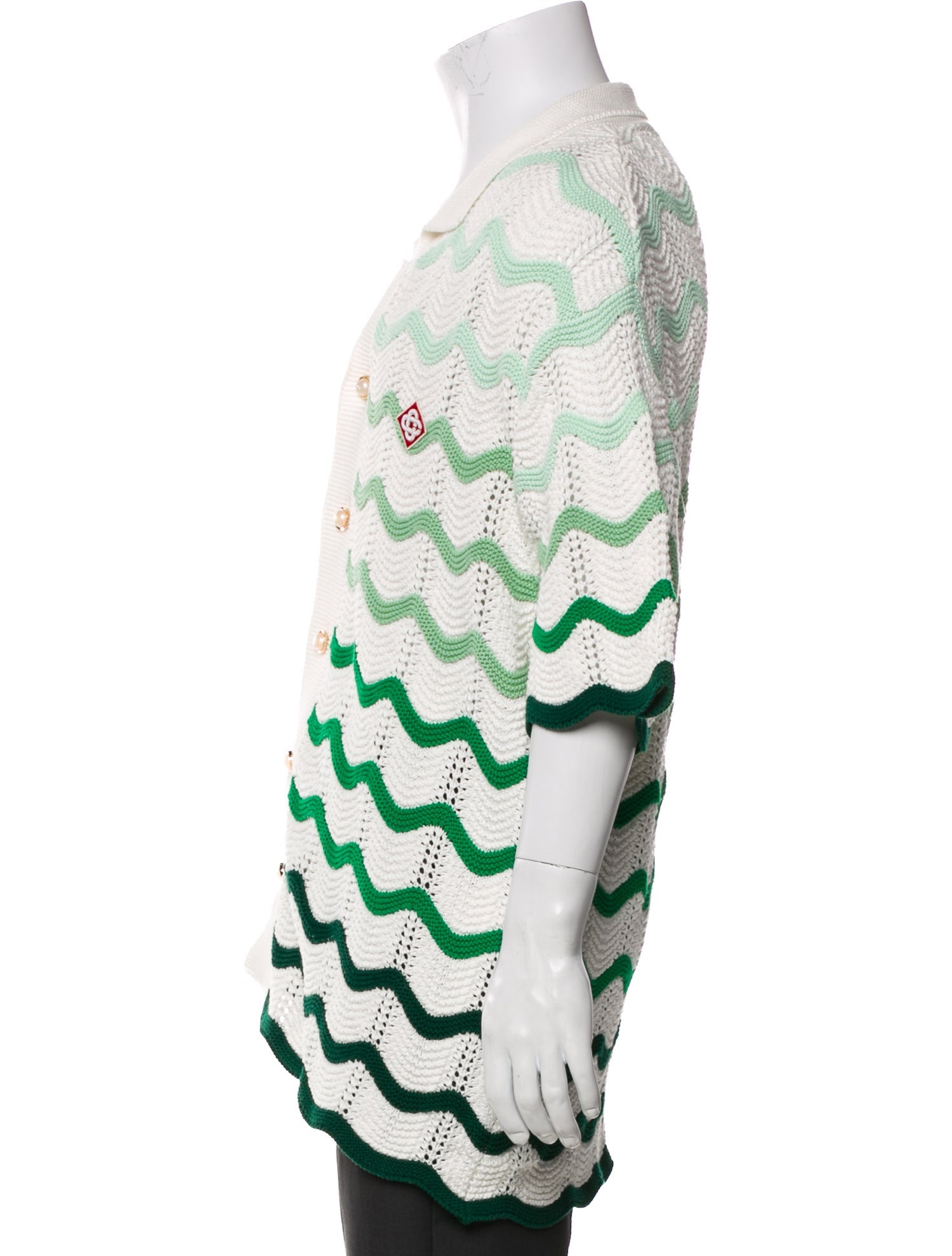 Casablanca Striped Collar Cardigan w/ Tags