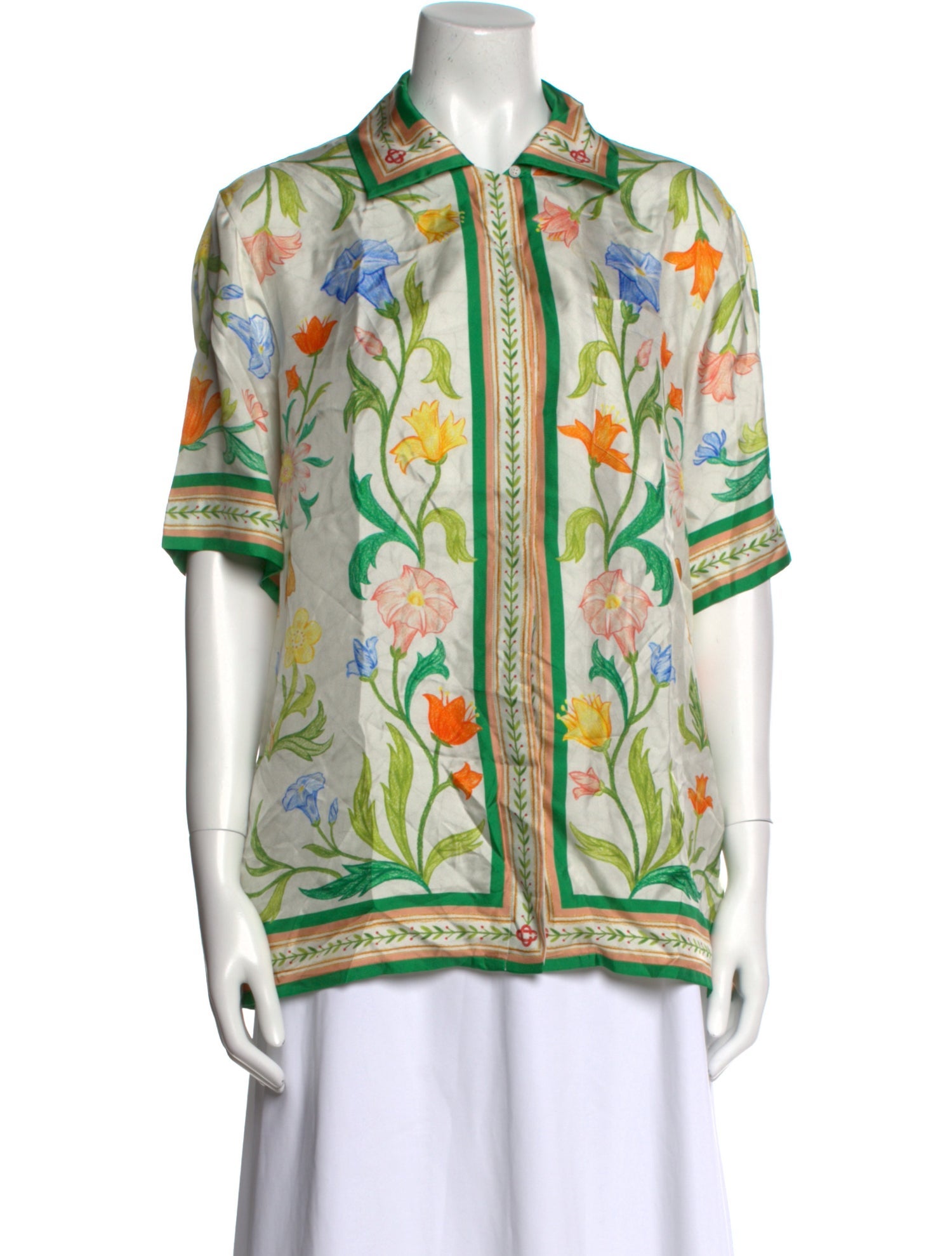 Casablanca 2023 Floral Button-Up Top