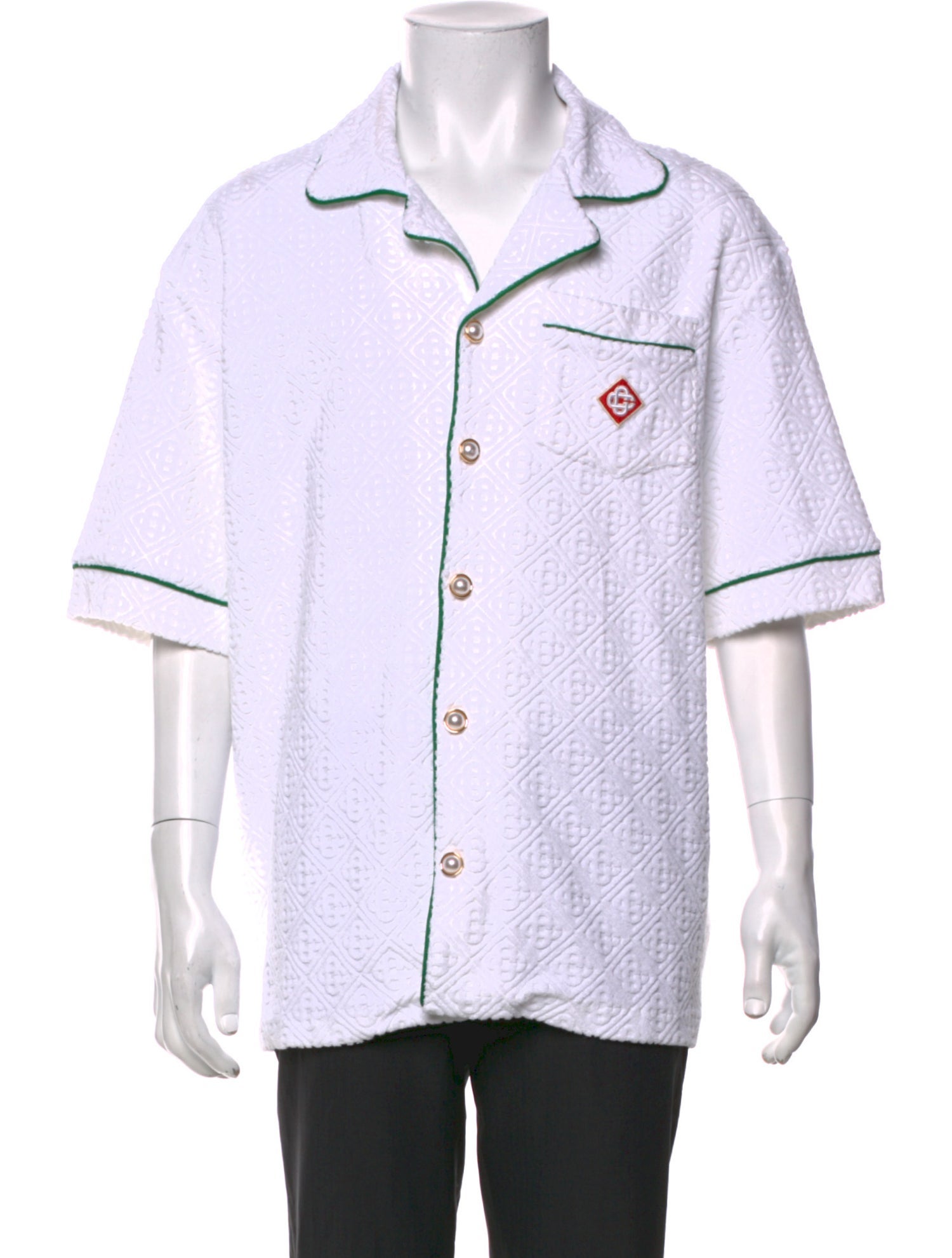 Casablanca 2025 Faux Pearl Accents Shirt