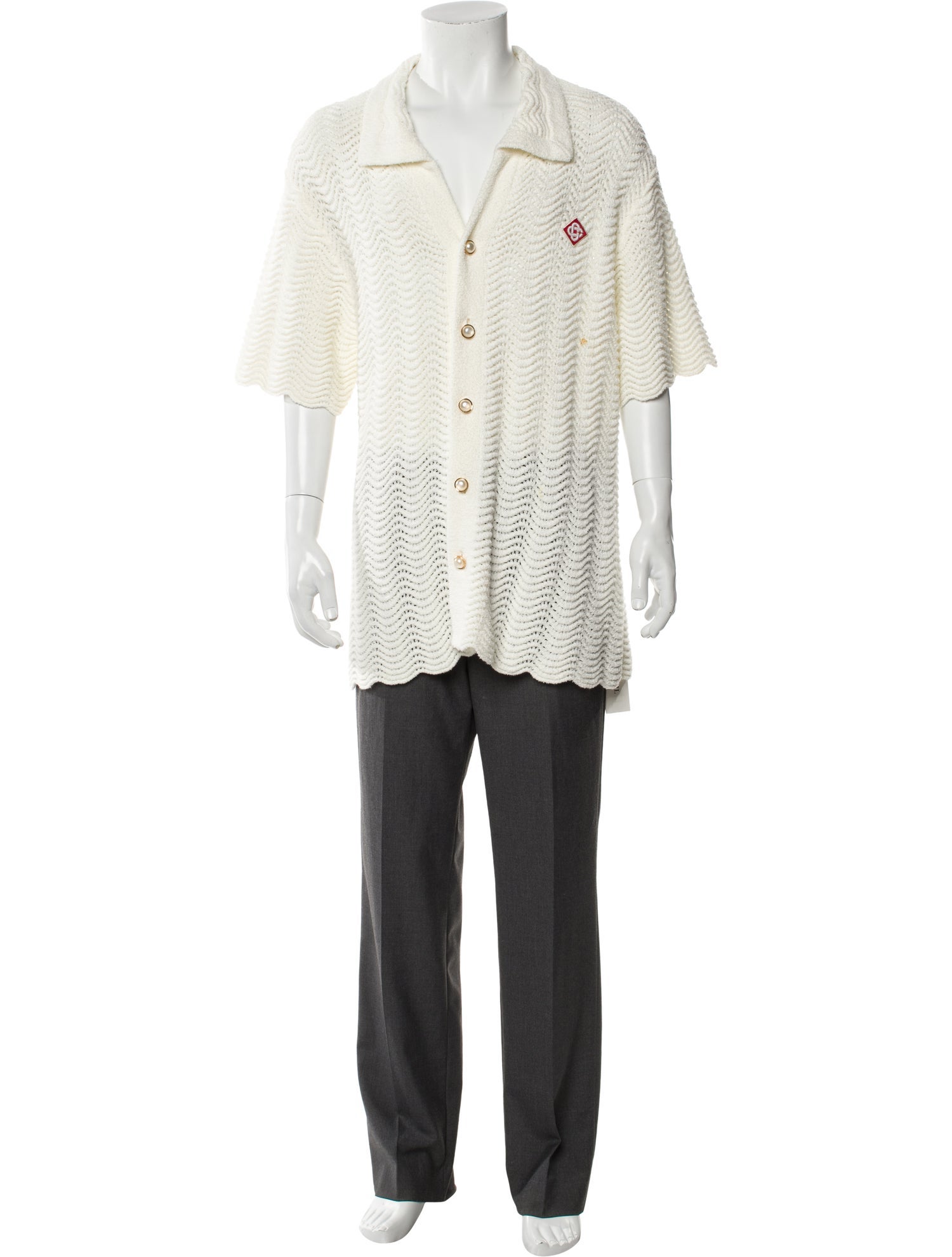 Casablanca 2023 Wavy Gradient Crochet Shirt