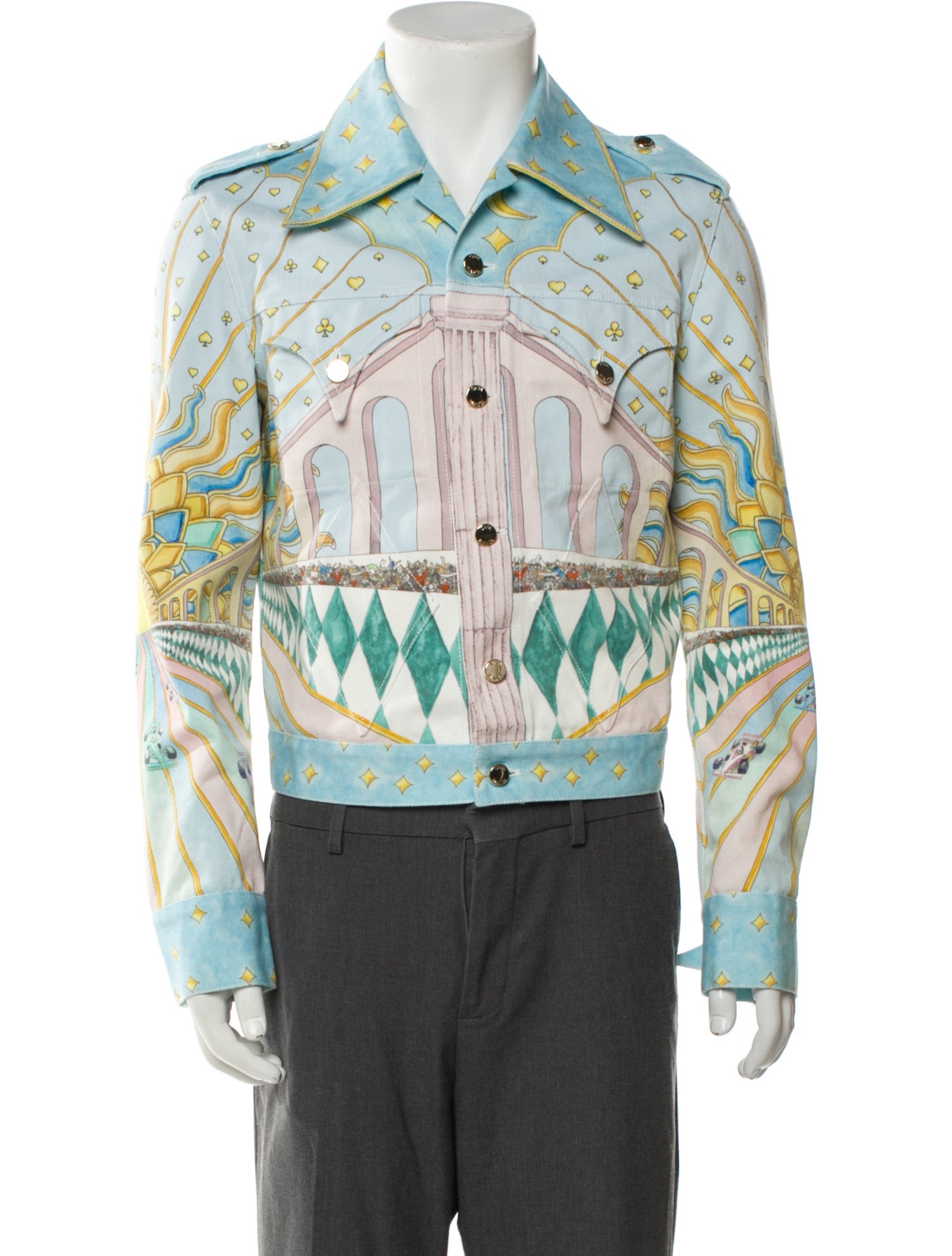 Casablanca Printed Denim Jacket