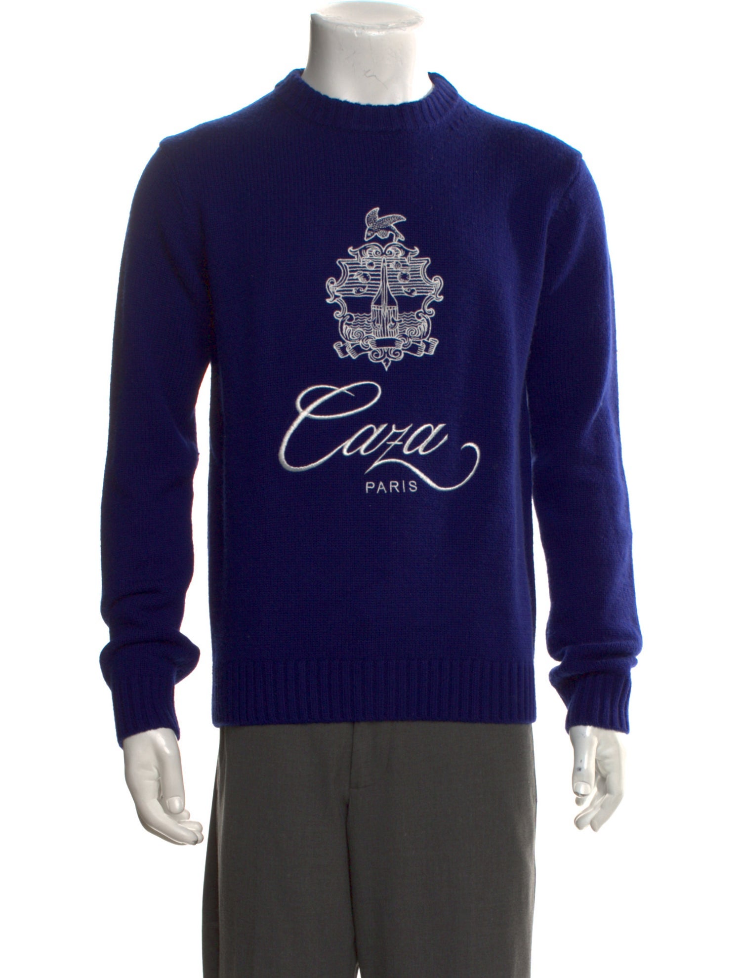 Casablanca Merino Wool Graphic Print Pullover