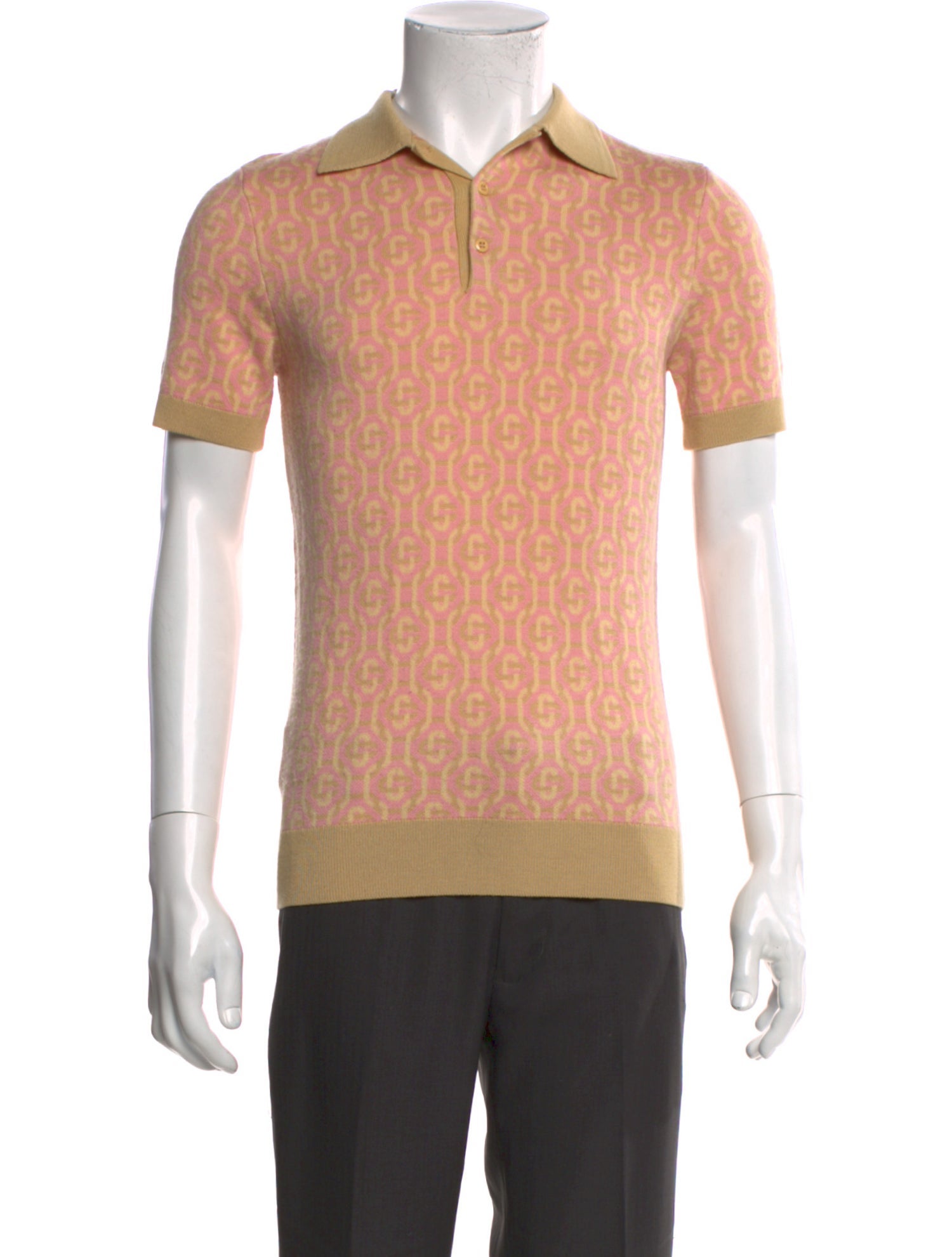 Casablanca Wool Printed Polo Shirt