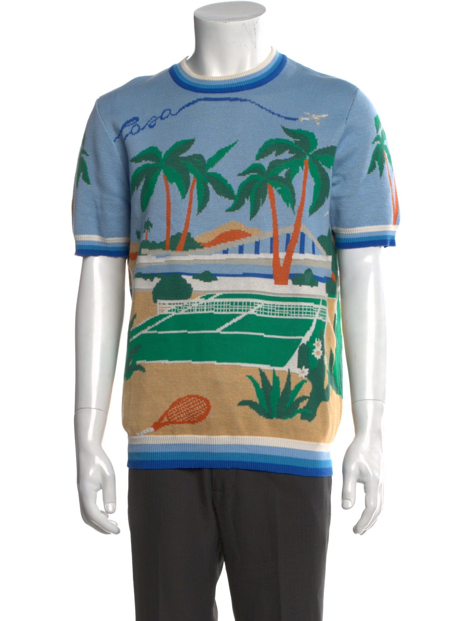 Casablanca Graphic Print Crew Neck Pullover