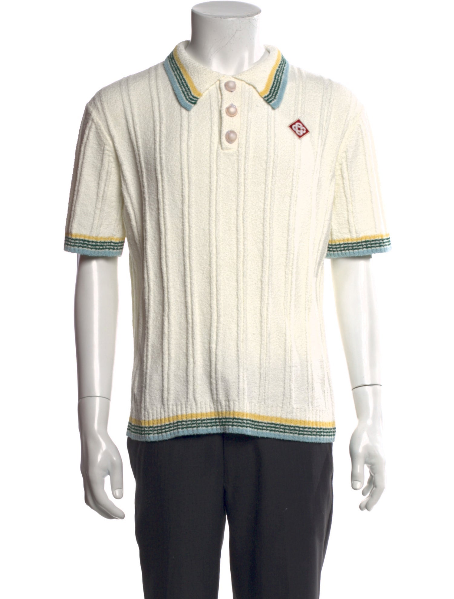 Casablanca 2024 Graphic Print Polo Sweater