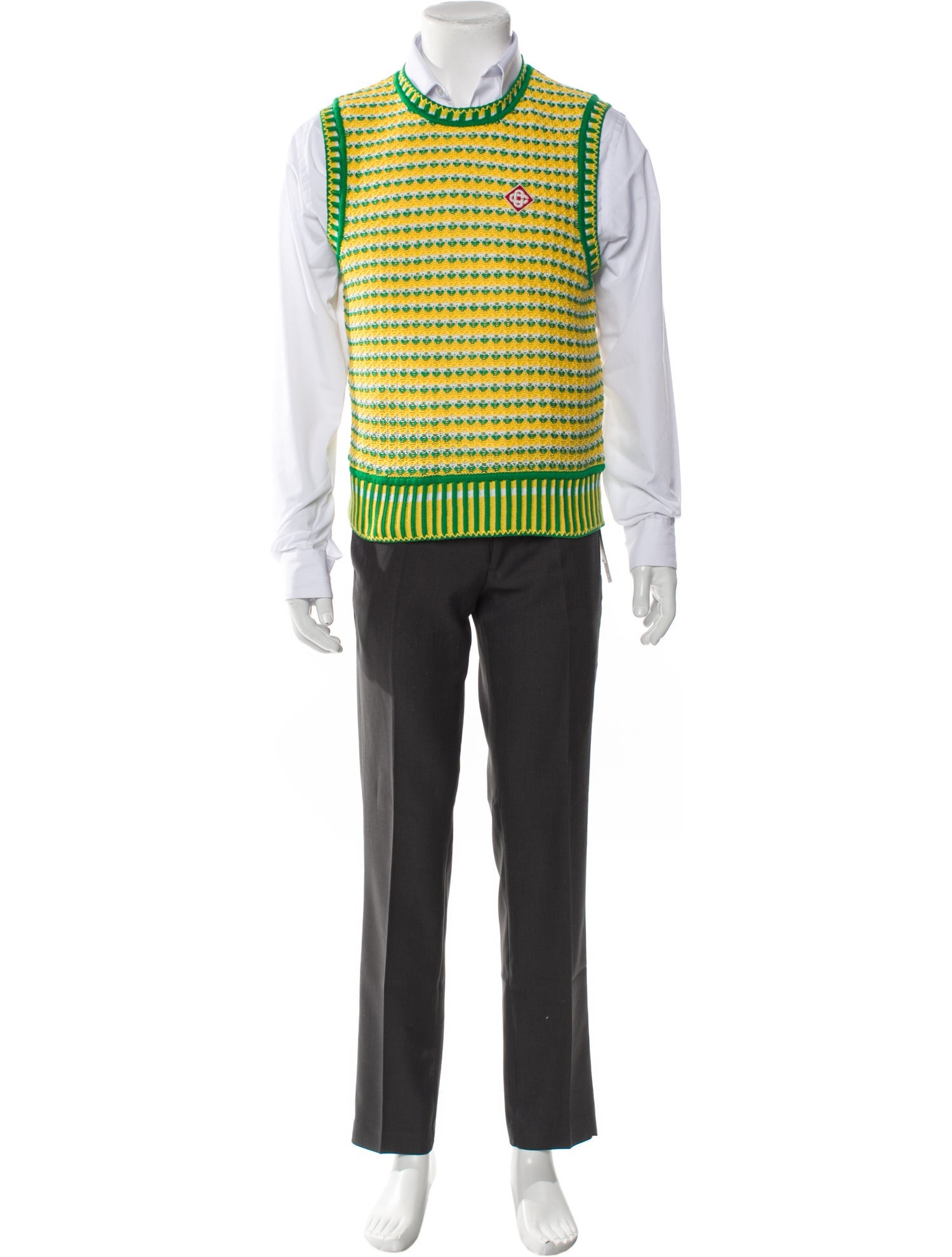 Casablanca Striped Crew Neck Sweater Vest w/ Tags