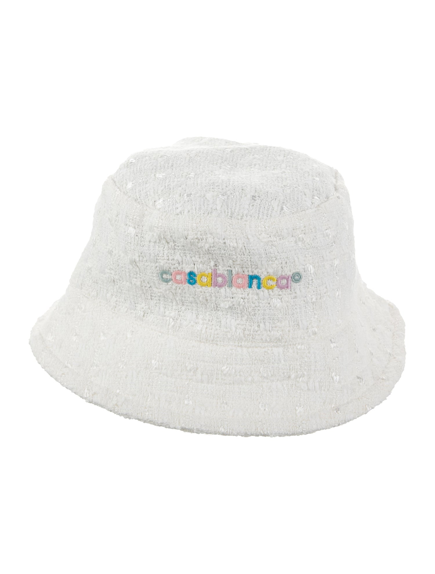 Casablanca Embroidered Tweed Bucket Hat w/Tags