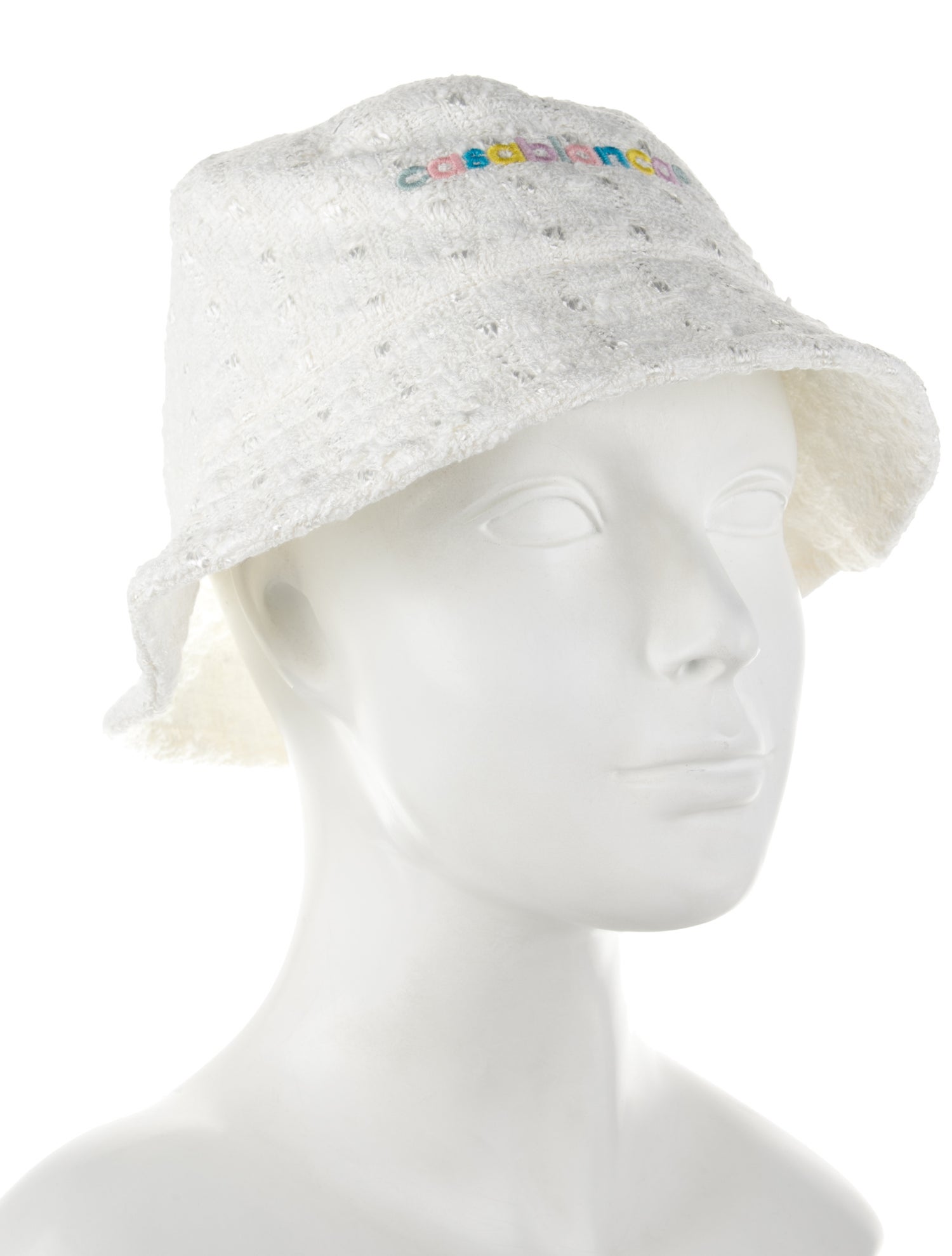 Casablanca Embroidered Tweed Bucket Hat w/Tags