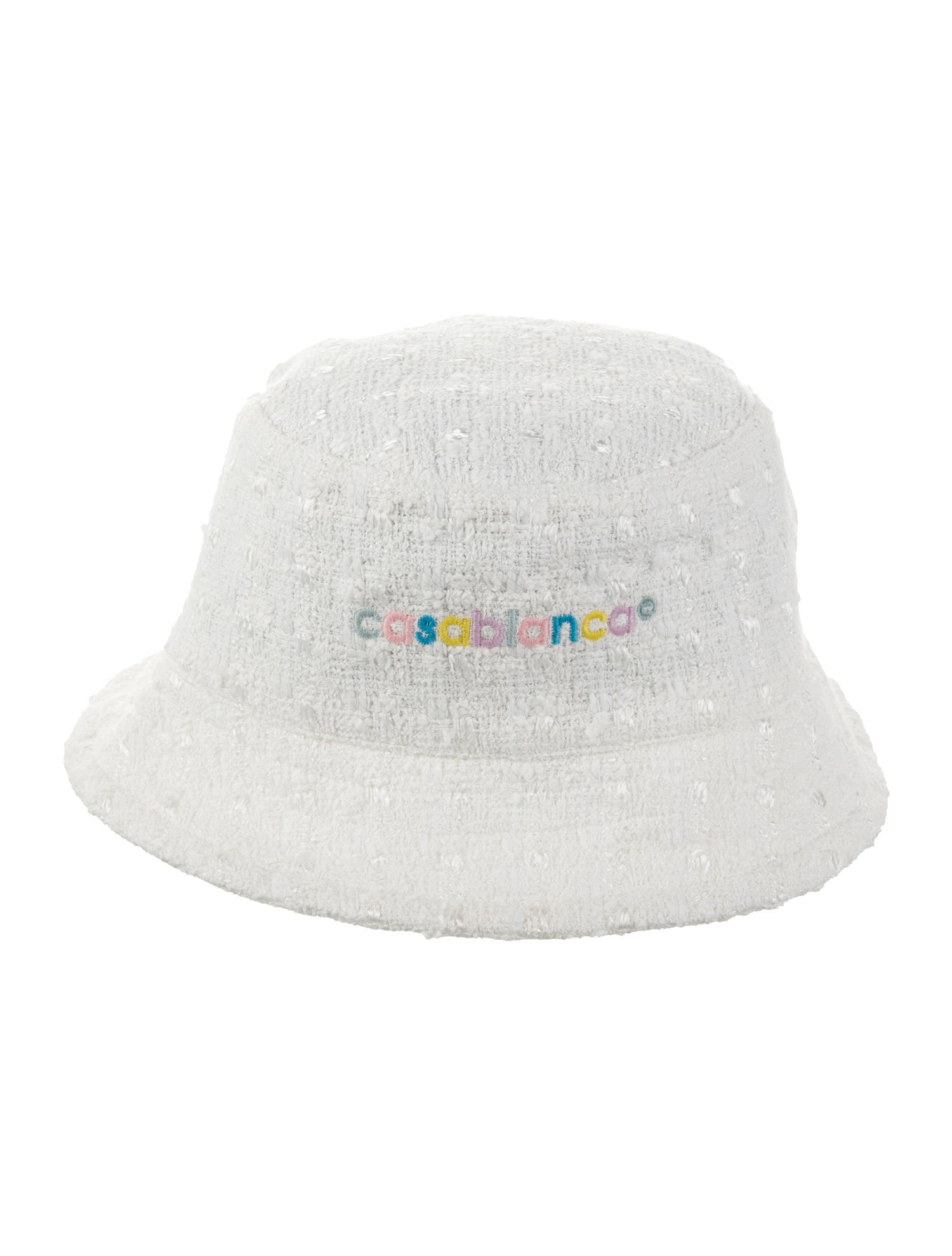 Casablanca Embroidered Tweed Bucket Hat w/Tags