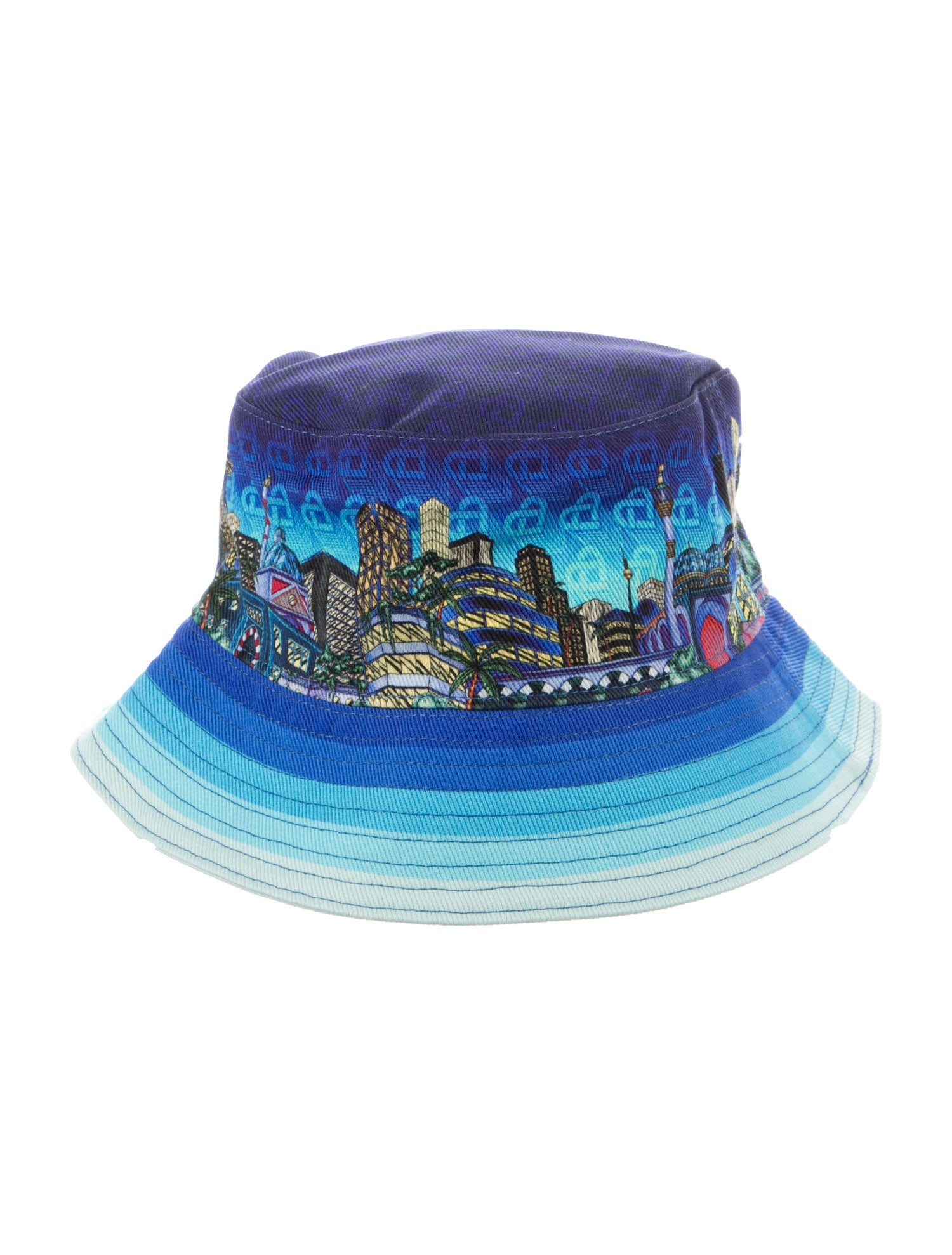 Casablanca Printed Denim Bucket Hat w/Tags