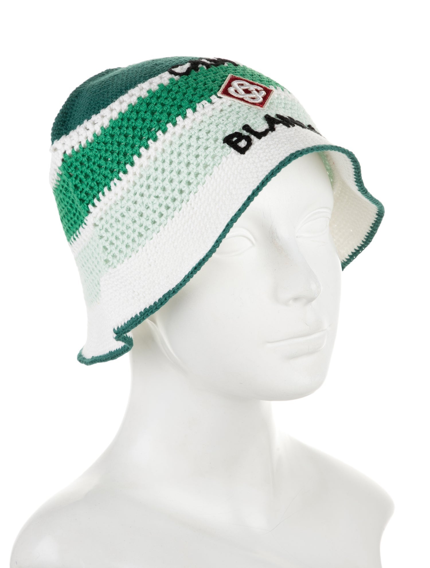Casablanca Striped Crochet Hat w/Tags
