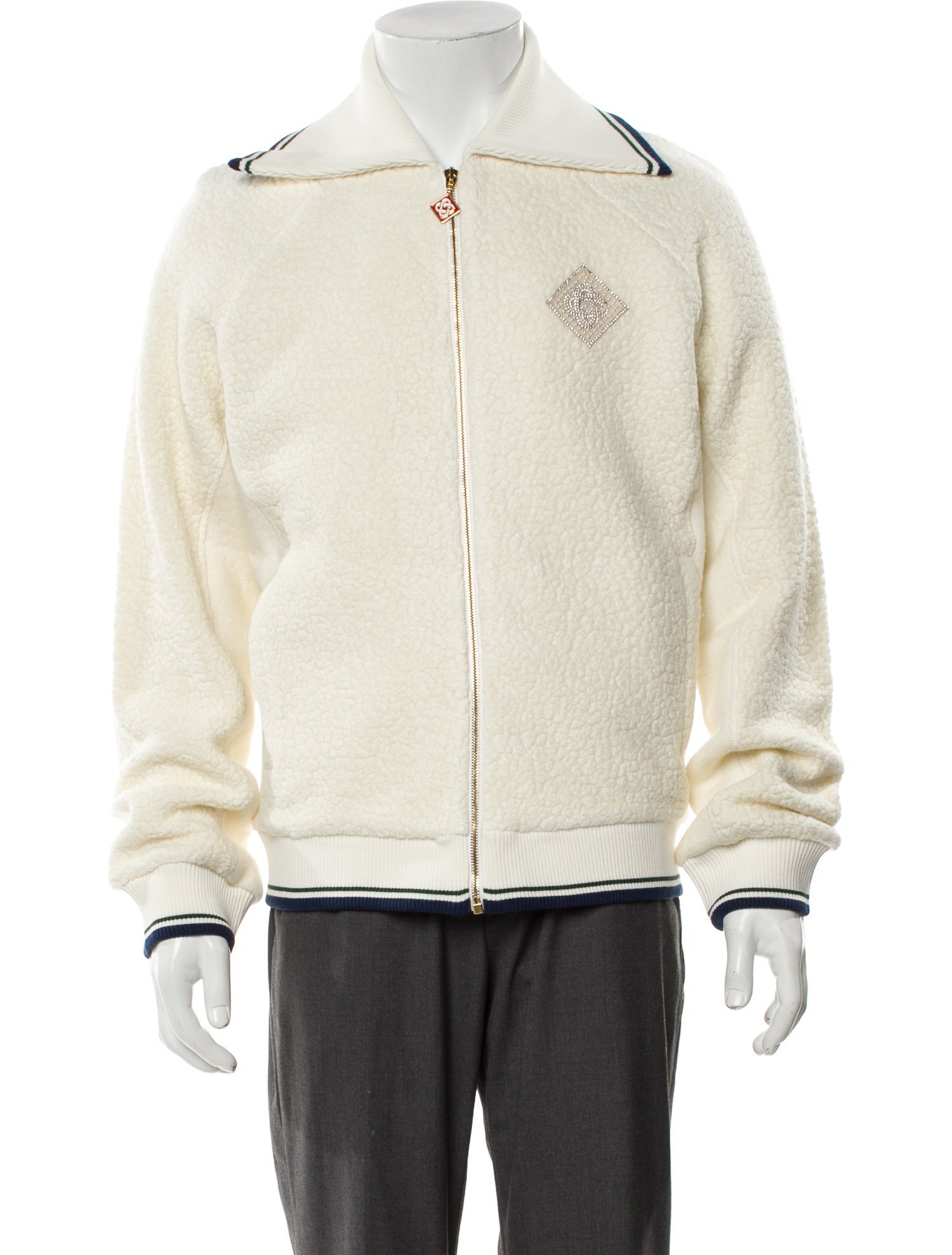 Casablanca 2025 Faux Pearl Accents Cardigan