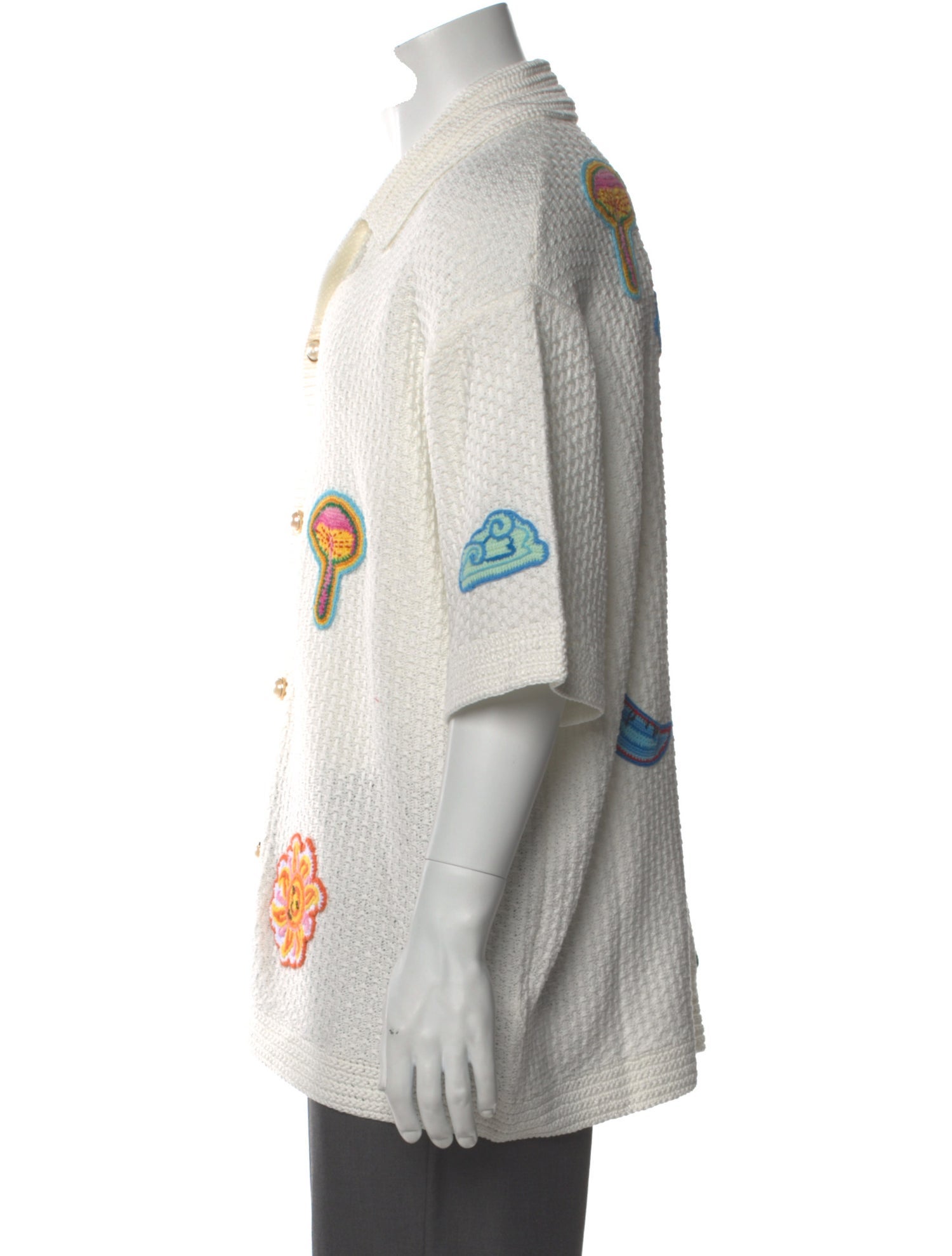 Casablanca Printed Crew Neck Polo Shirt w/ Tags