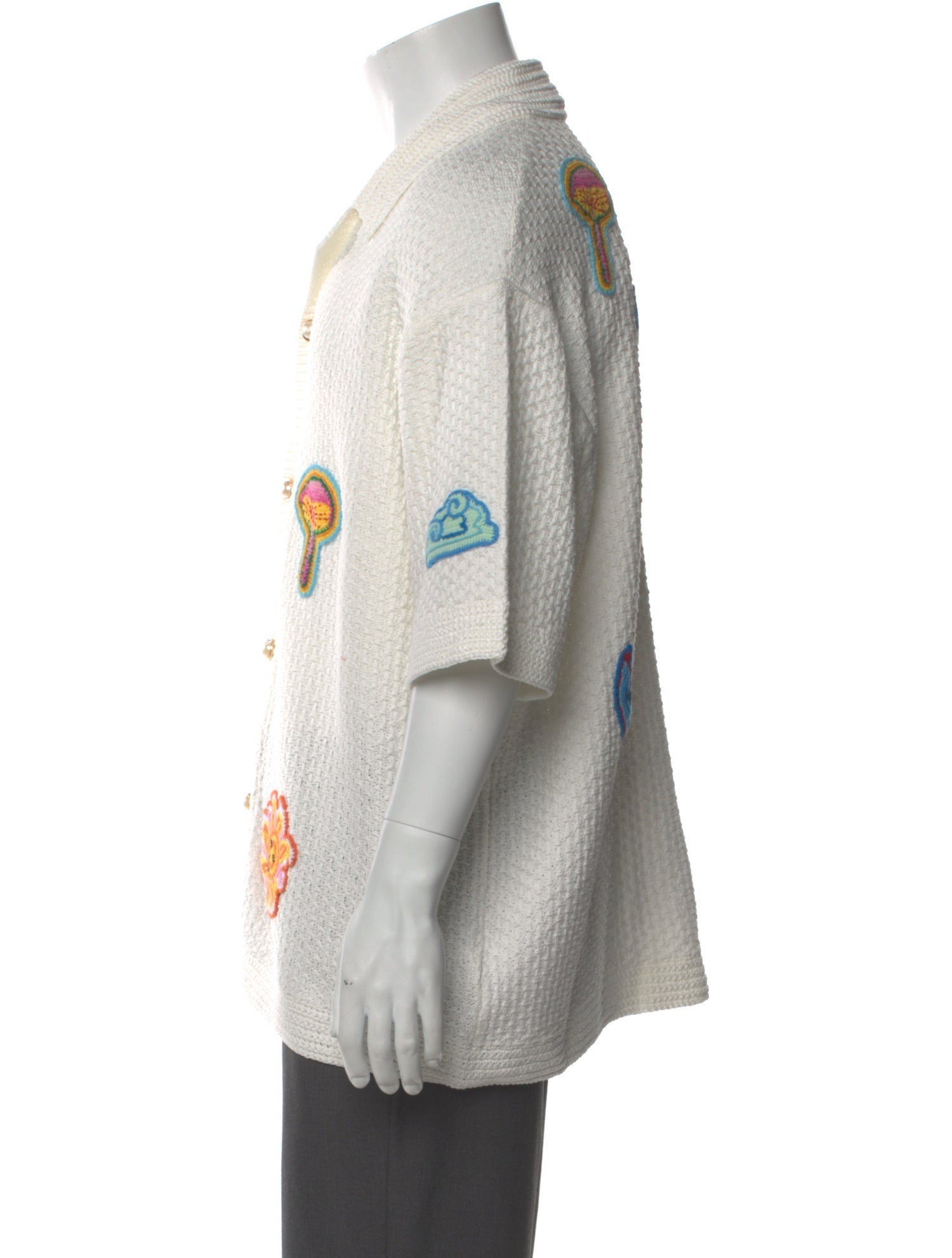 Casablanca Printed Crew Neck Polo Shirt w/ Tags