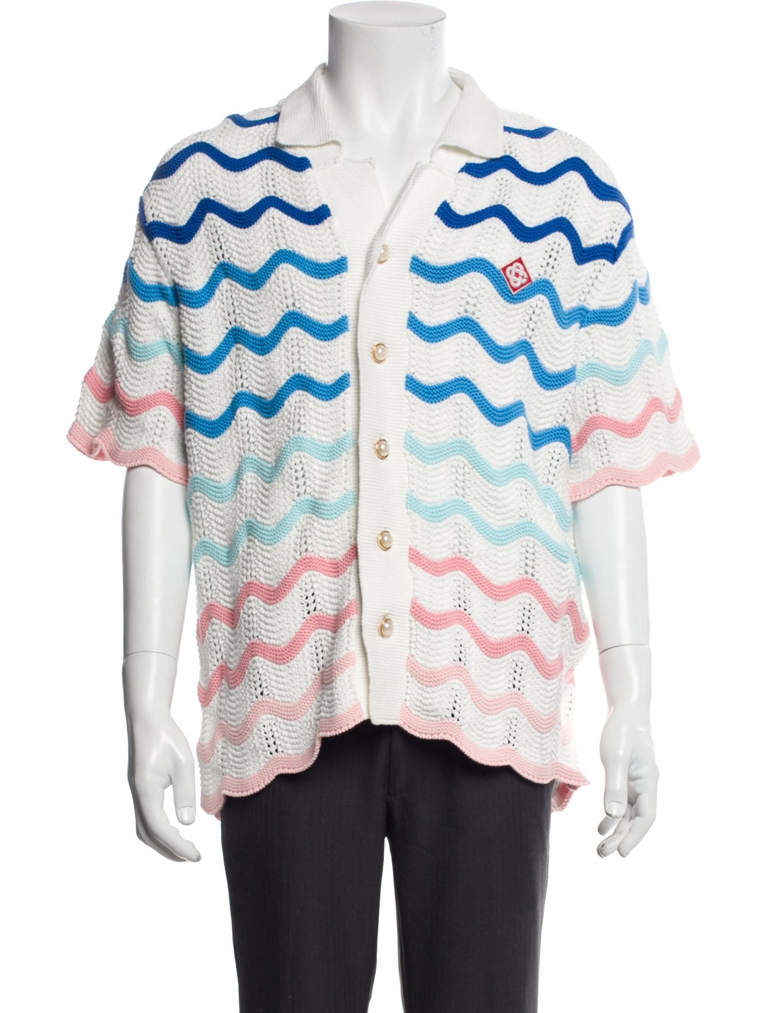 Casablanca 2025 Printed Polo Sweater w/ Tags