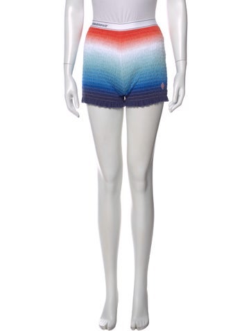 Pre-owned Casablanca Tie-dye Print Mini Shorts In Neutral