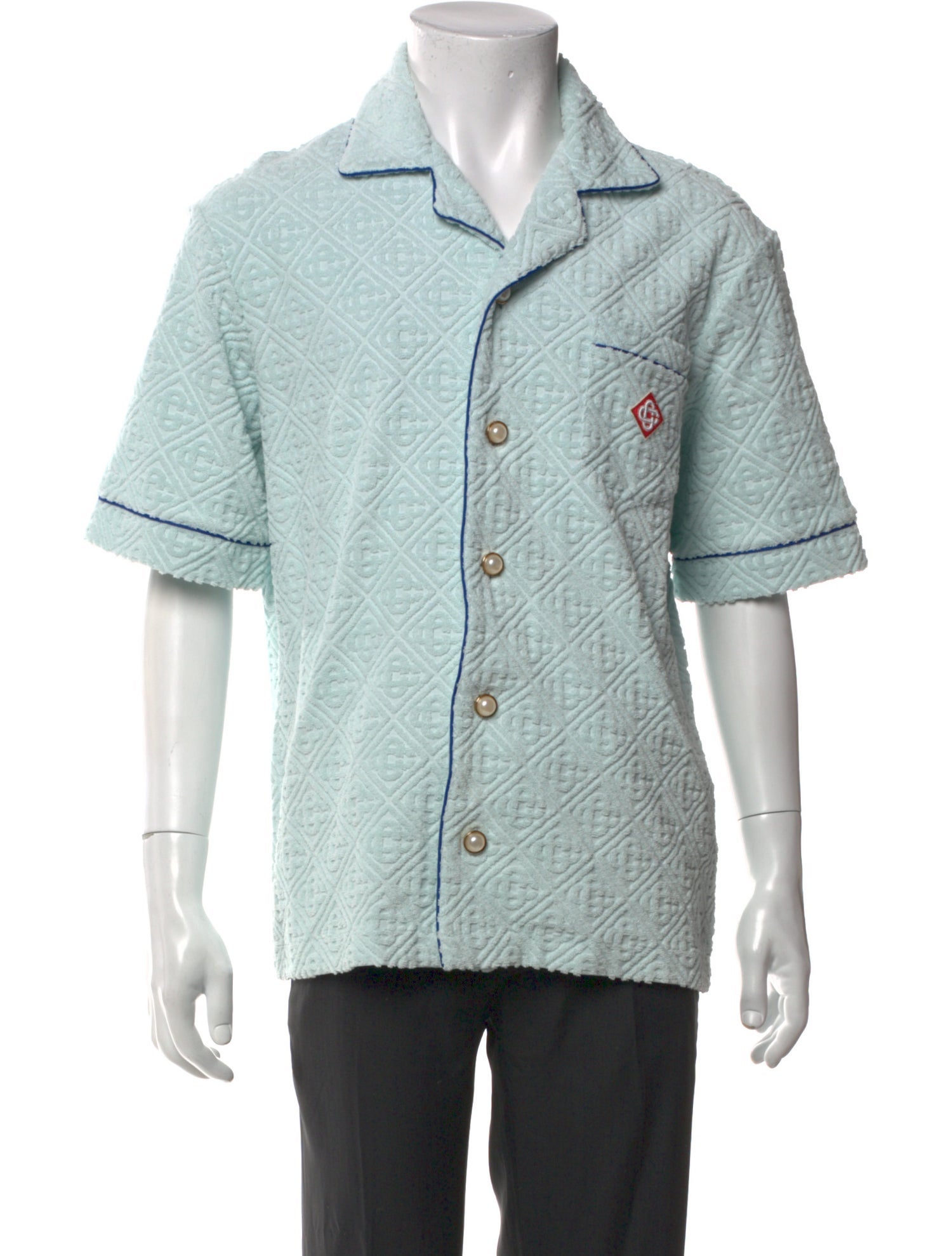 Casablanca 2023 Futuro Optimisto Shirt - Blue Casual Shirts