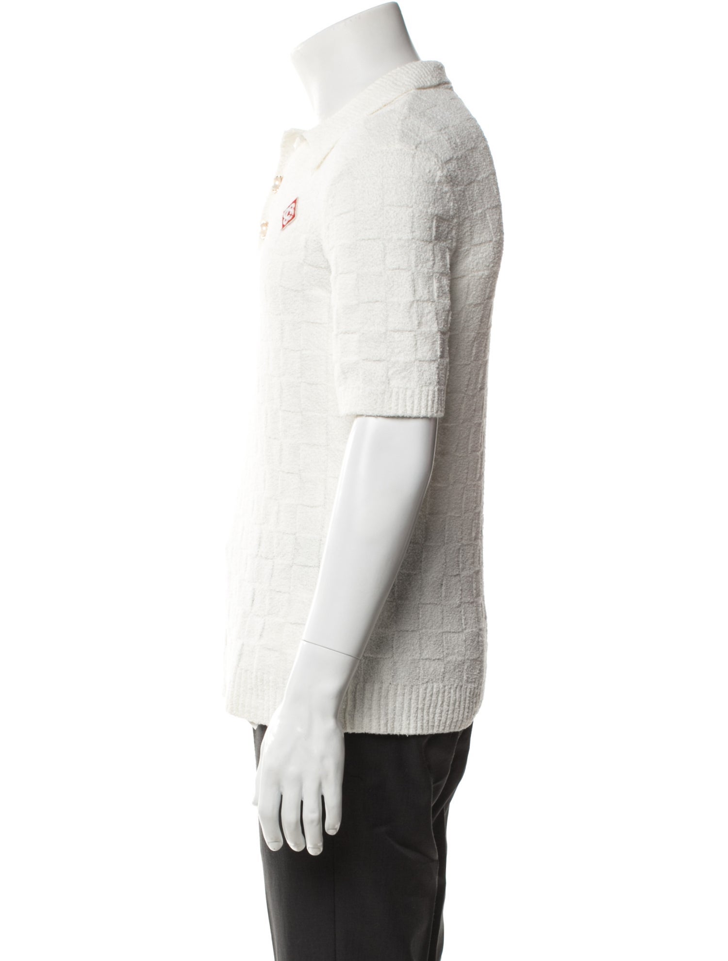 Casablanca Patterned Collar Polo Shirt