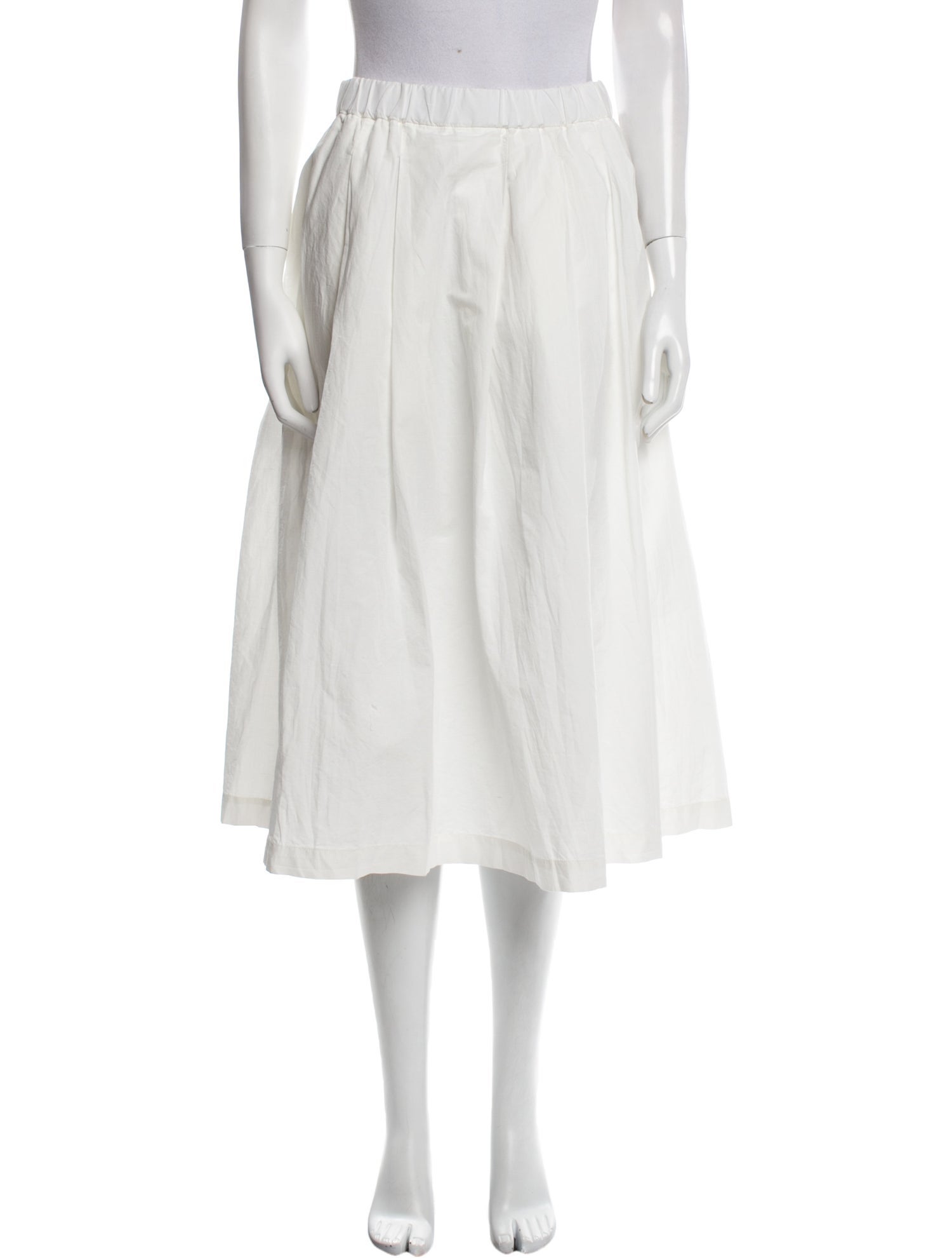 Casey Casey Pleated Accents Midi Length Skirt