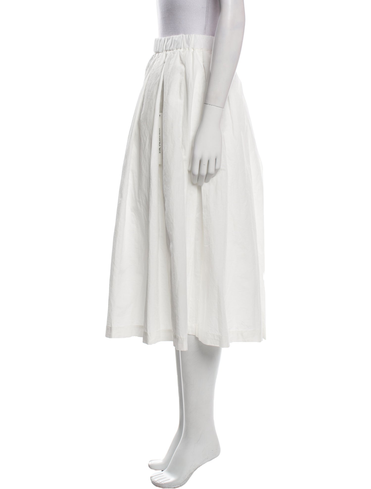 Casey Casey Pleated Accents Midi Length Skirt