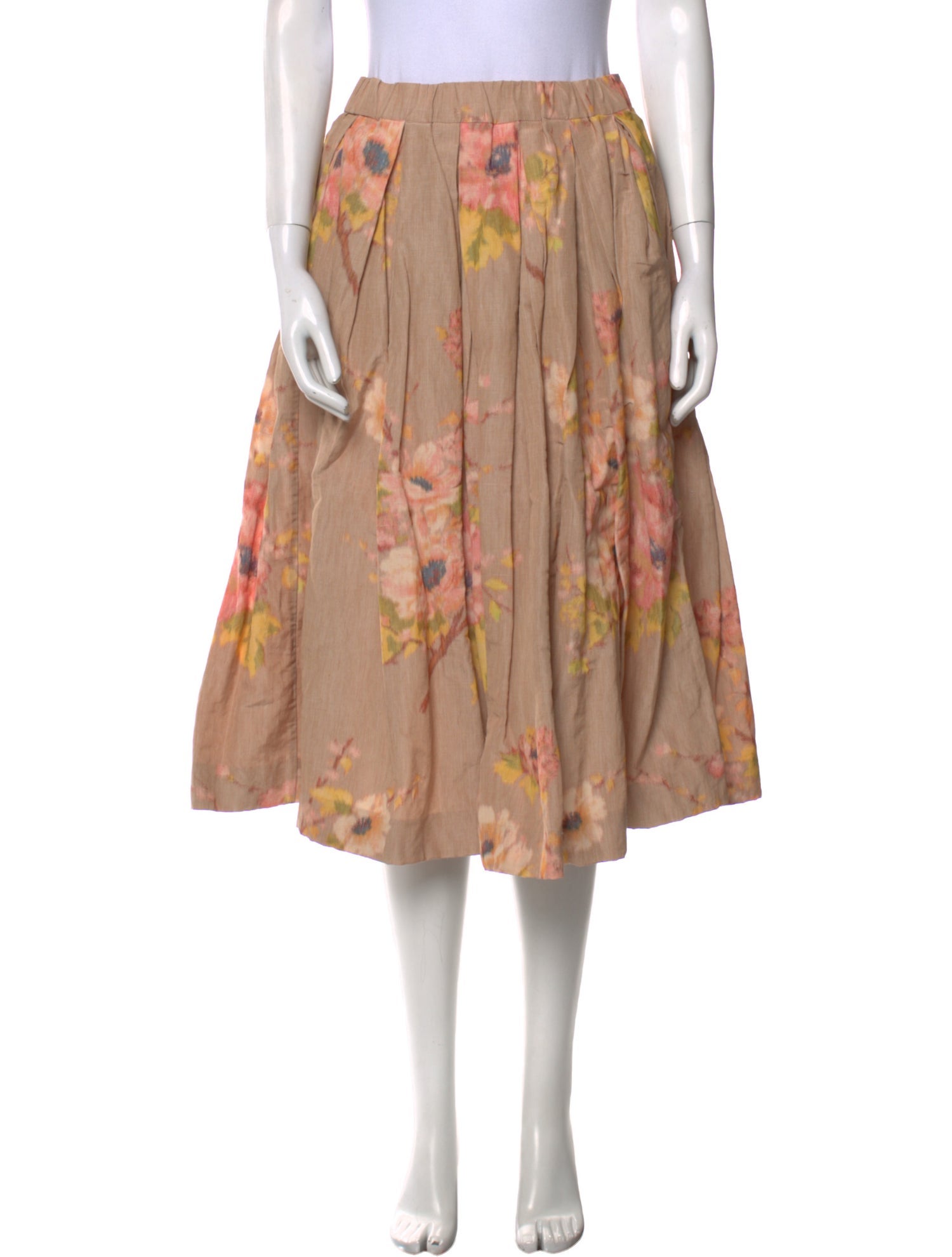 Casey Casey Floral Print Midi Length Skirt