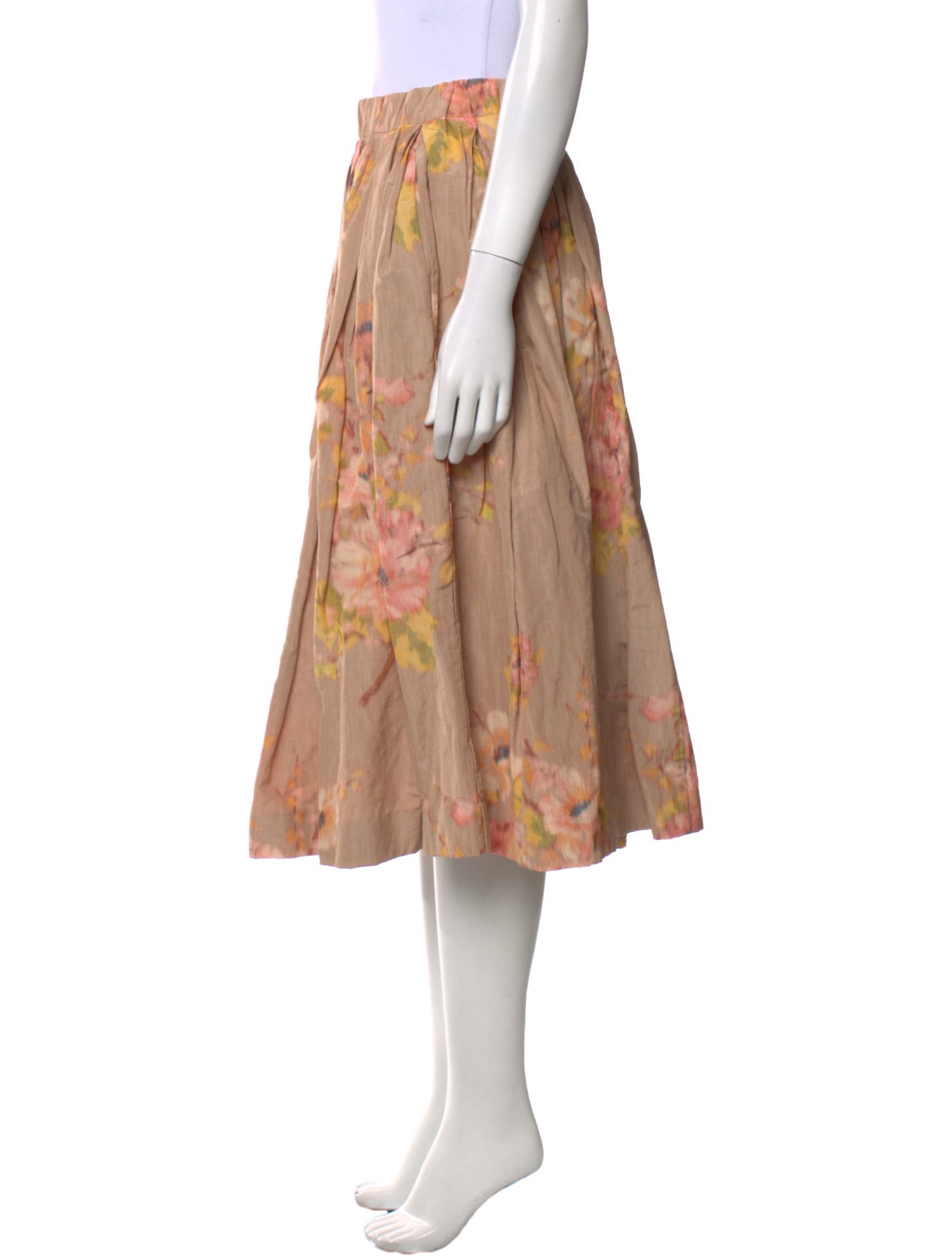 Casey Casey Floral Print Midi Length Skirt