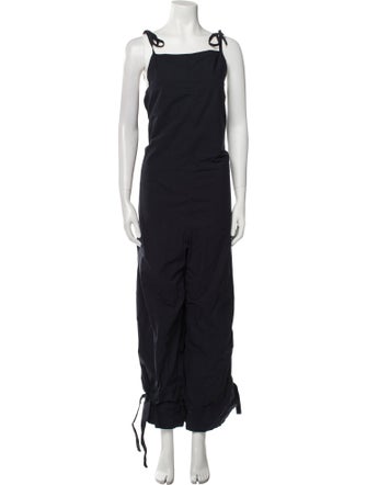 Casey Casey Linen Square Neckline Jumpsuit