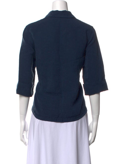 Casey Casey Three-Quarter Sleeve Button-Up Top