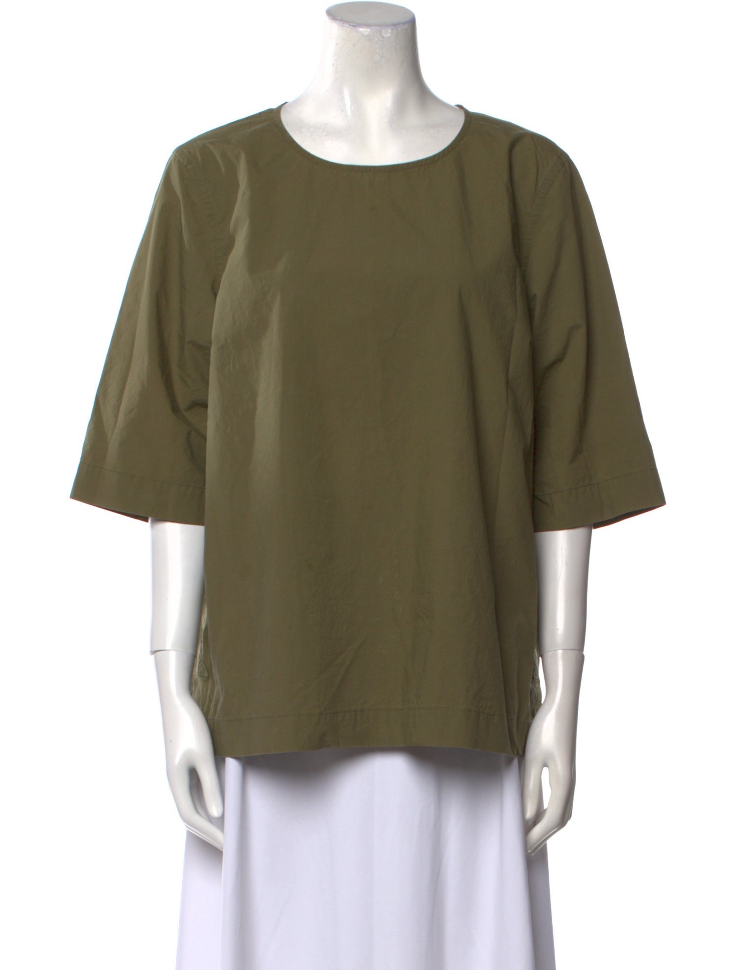 Casey Casey Scoop Neck Three-Quarter Sleeve T-Shirt