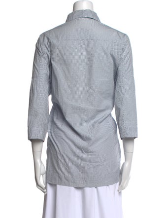 Casey Casey Plaid Print Three-Quarter Sleeve Button-Up Top