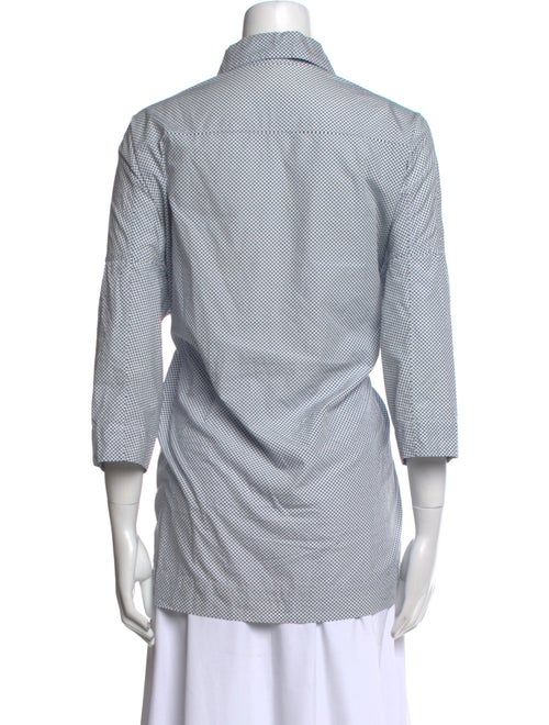 Casey Casey Plaid Print Three-Quarter Sleeve Button-Up Top