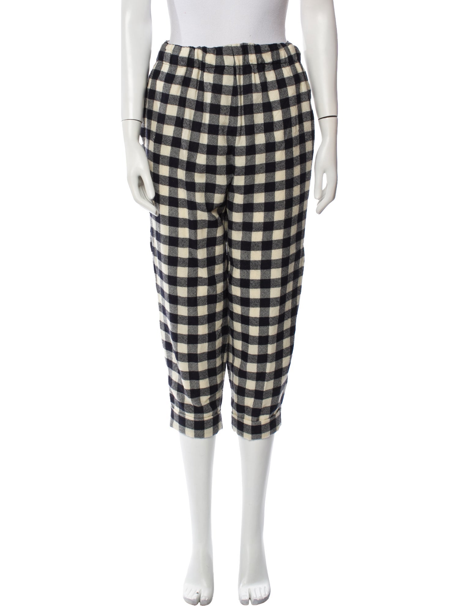 Casey Casey Plaid Print Pleated Accents Pajamas