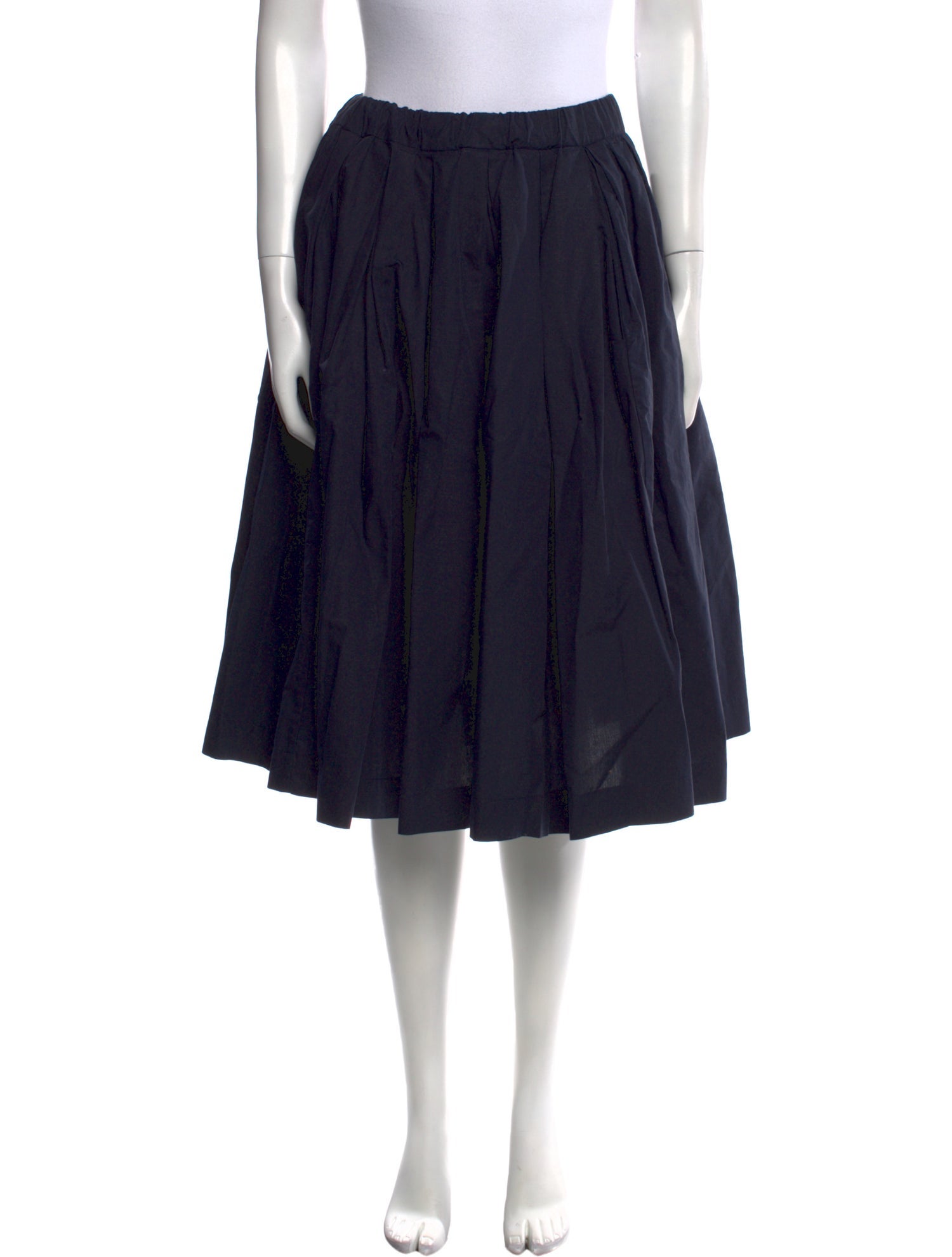 Casey Casey Pleated Accents Knee-Length Skirt