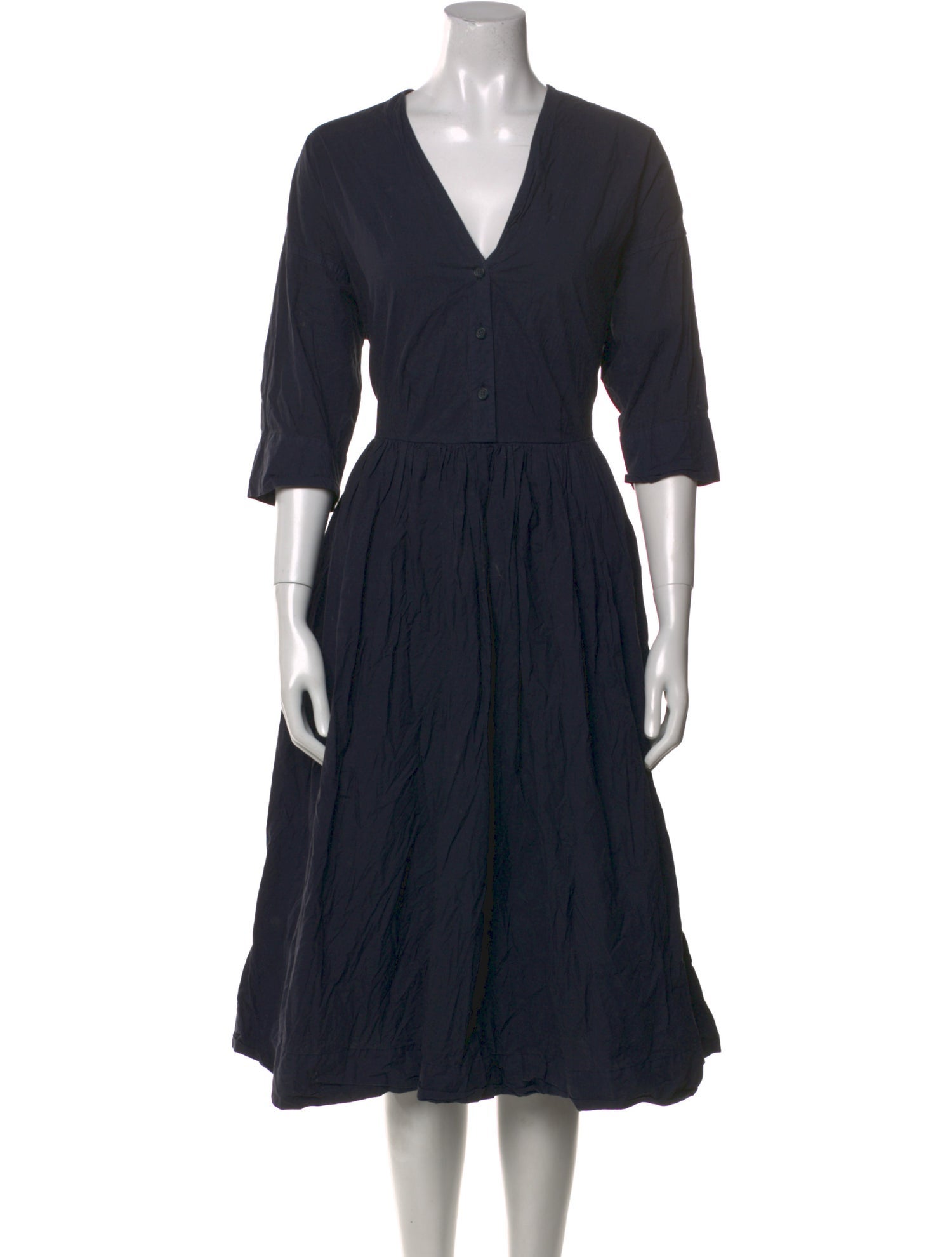 Casey Casey V-Neck Midi Length Dress