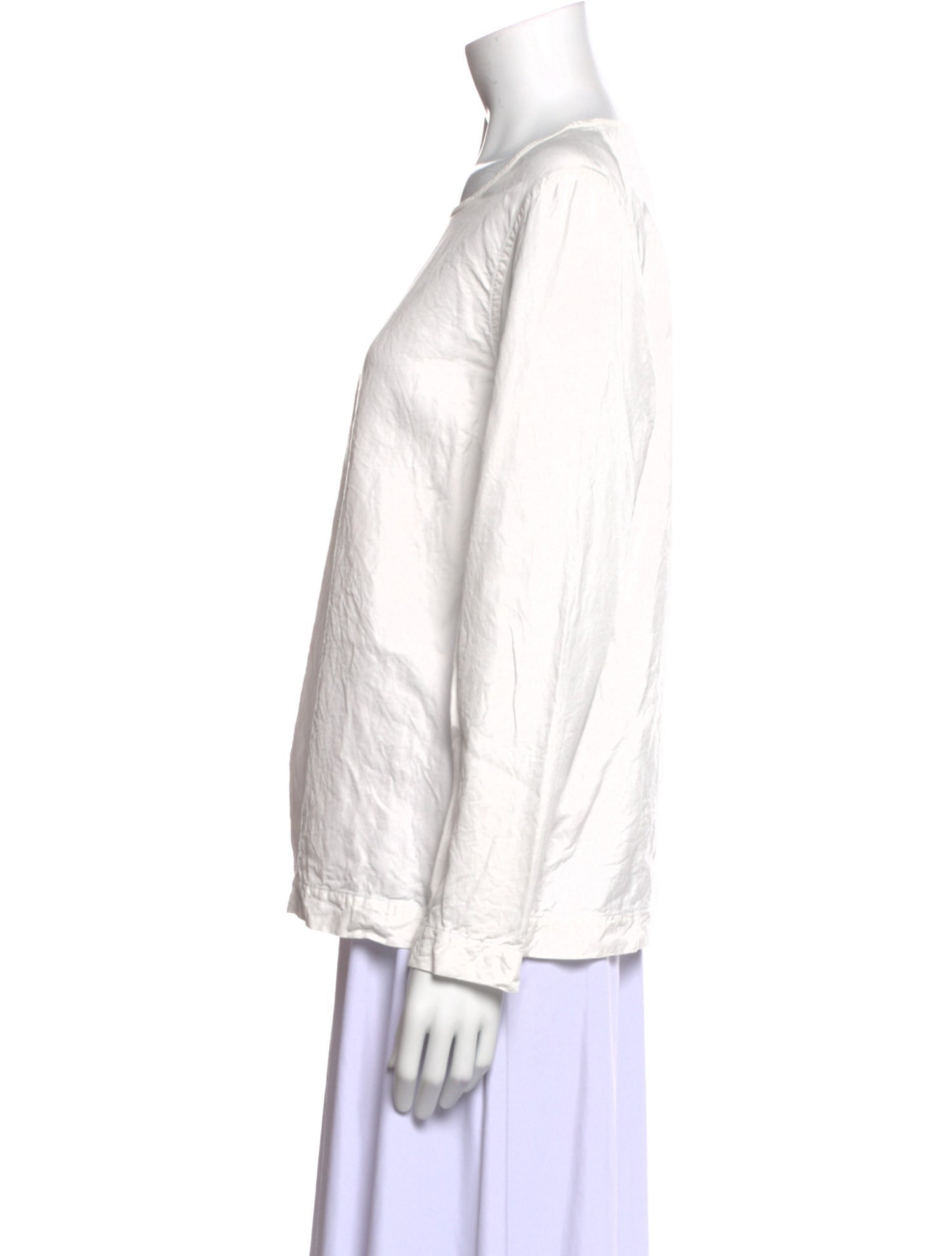 Casey Casey Bateau Neckline Long Sleeve Blouse