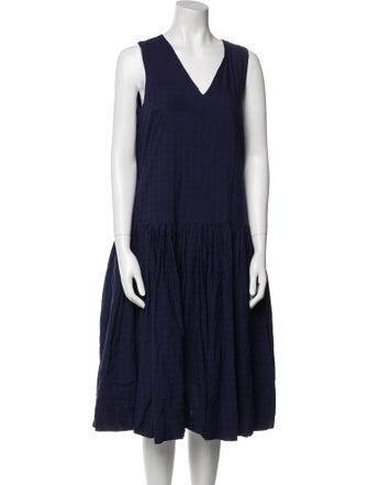 Casey Casey V-Neck Midi Length Dress