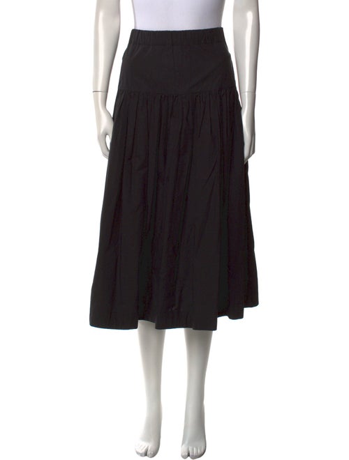 Casey Casey Pleated Accents Midi Length Skirt