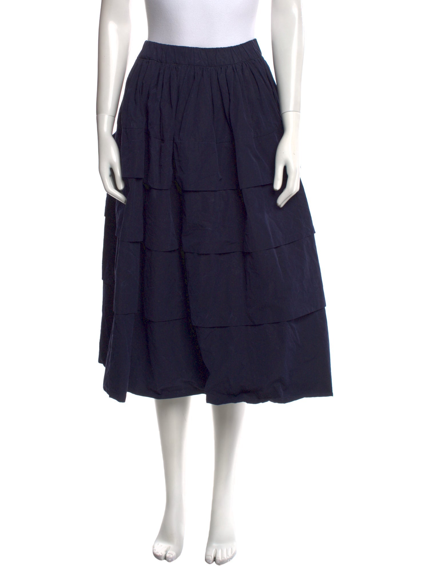 Casey Casey Ruffle Embellishment Midi Length Skirt