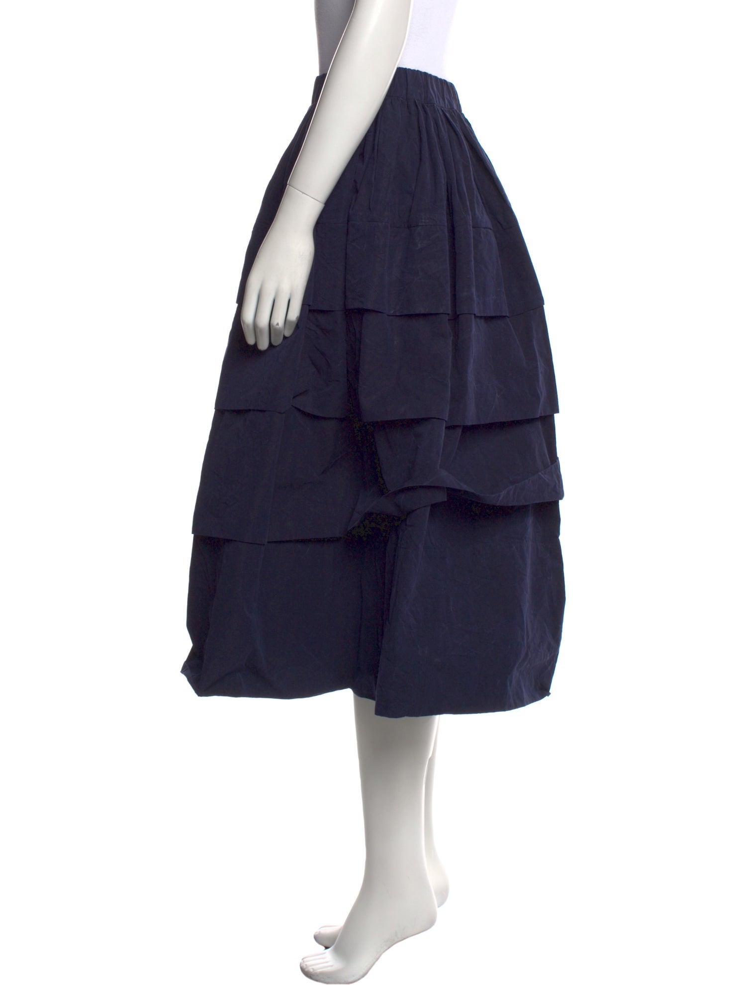 Casey Casey Ruffle Embellishment Midi Length Skirt