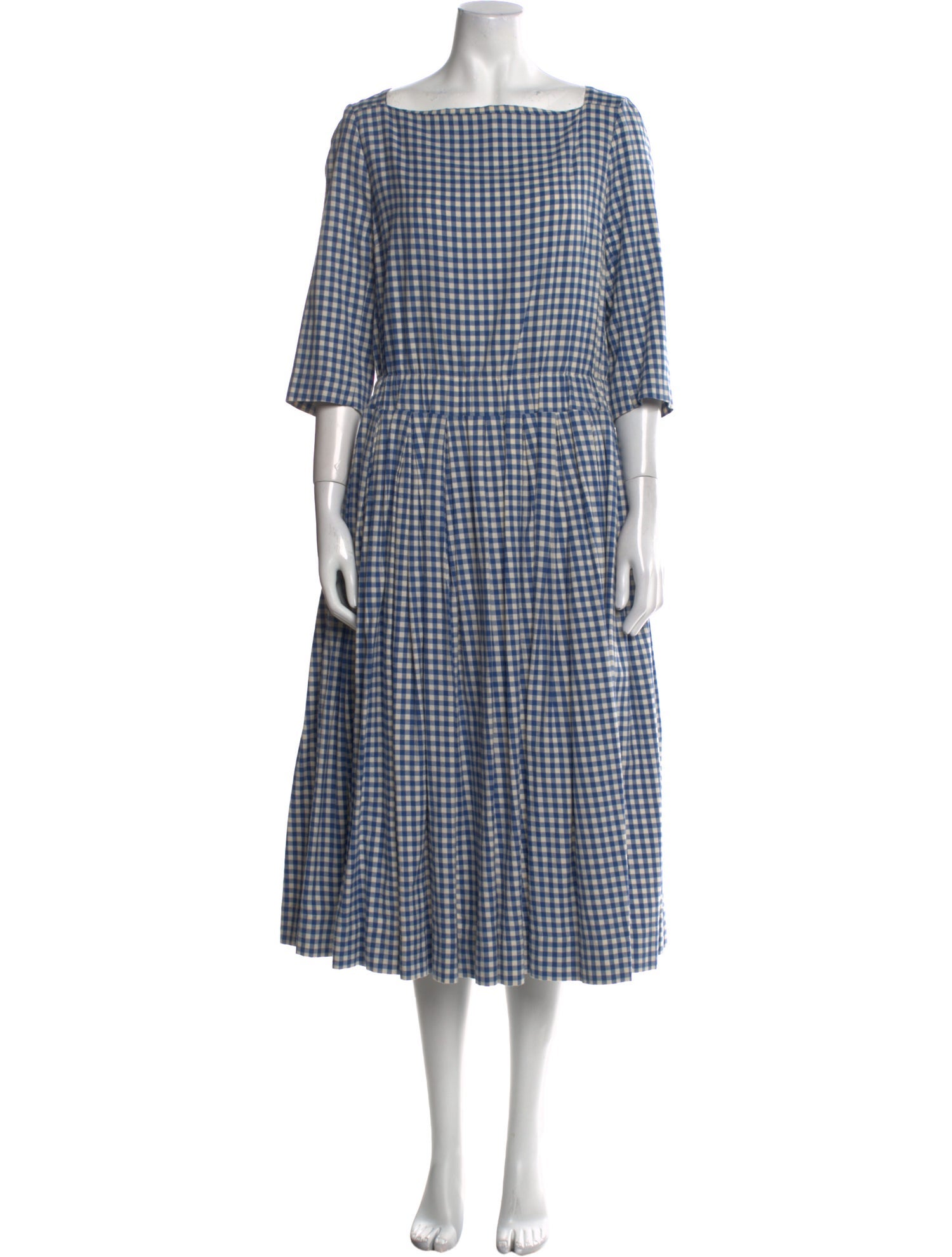 Casey Casey Plaid Print Midi Length Dress